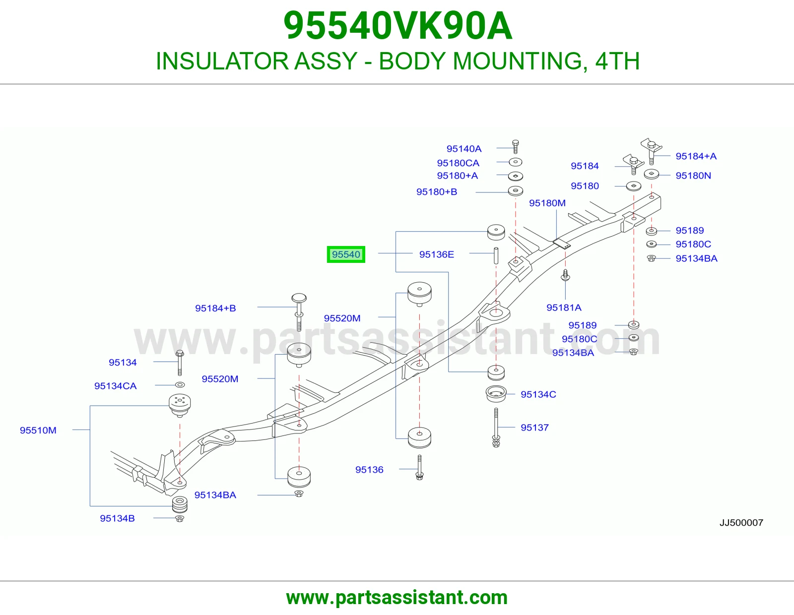 INSULATOR ASSY - BODY MOUNTING, 4TH