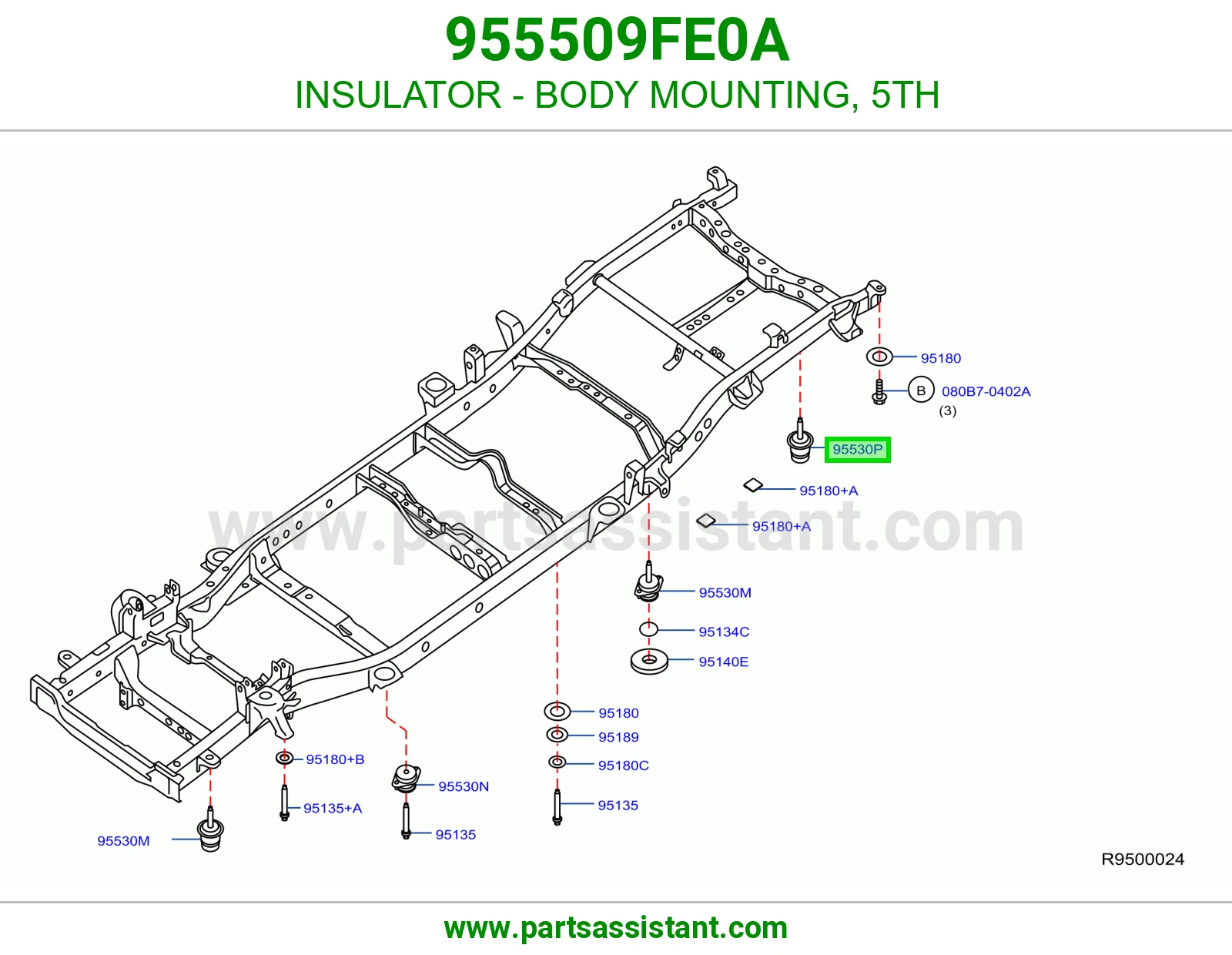 INSULATOR - BODY MOUNTING, 5TH