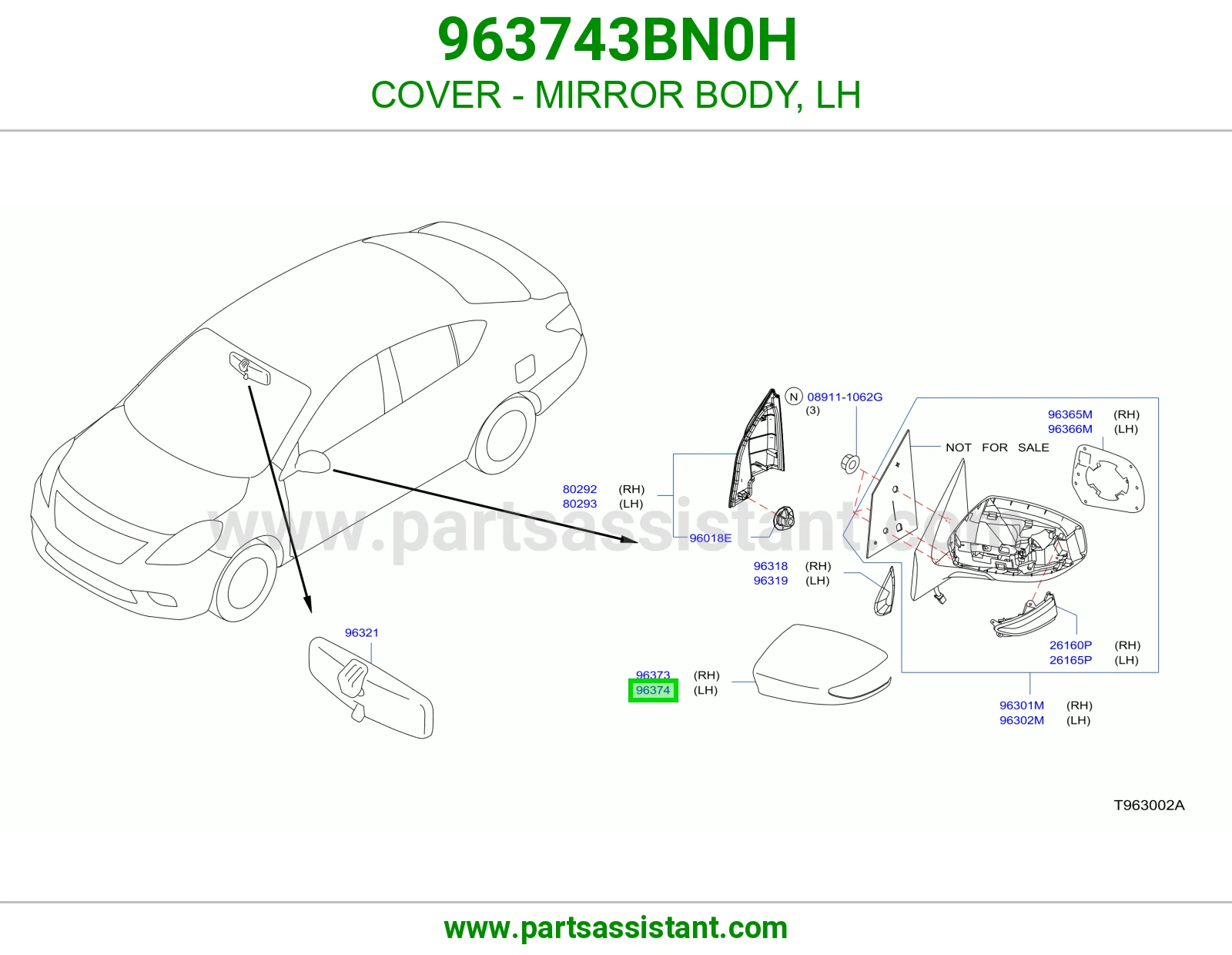 COVER - MIRROR BODY, LH