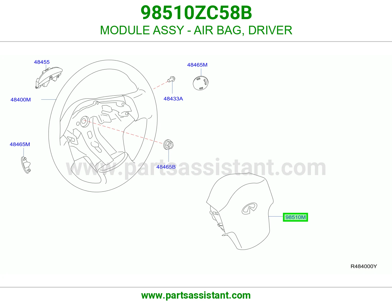MODULE ASSY - AIR BAG, DRIVER