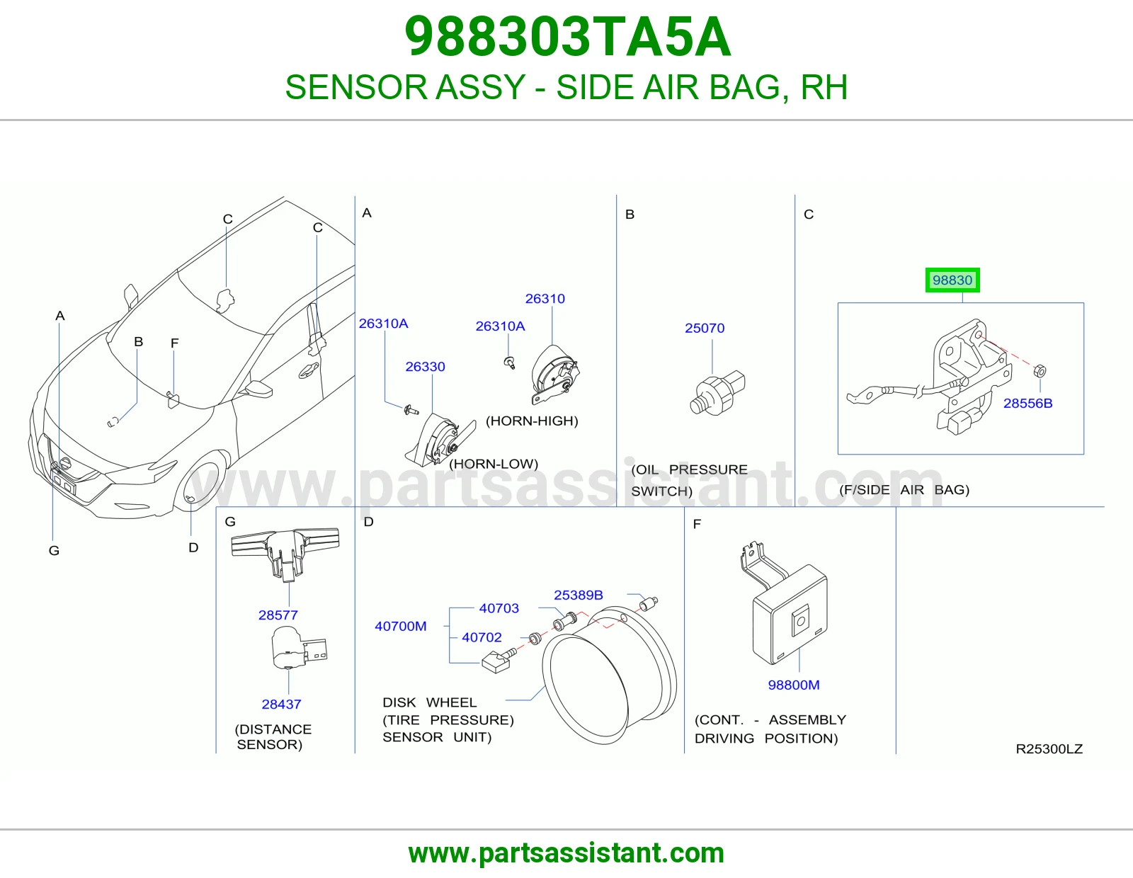 SENSOR ASSY - SIDE AIR BAG, RH