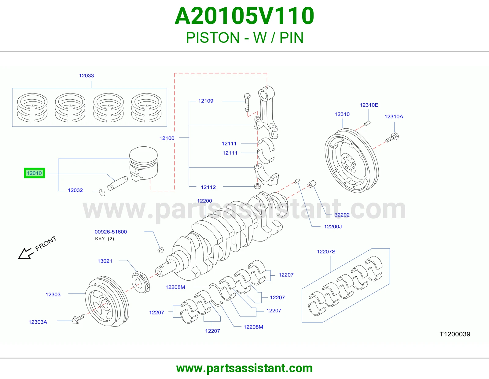 PISTON - W / PIN
