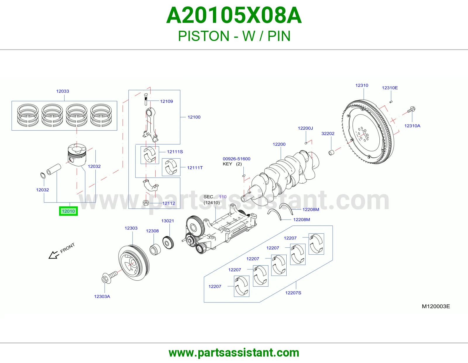 PISTON - W / PIN