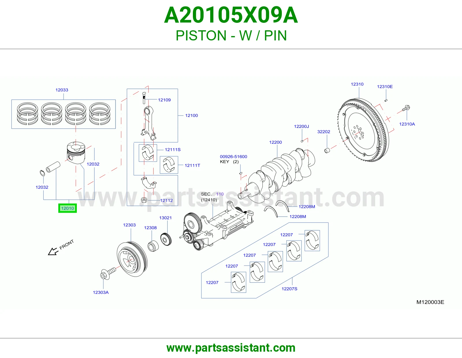 PISTON - W / PIN