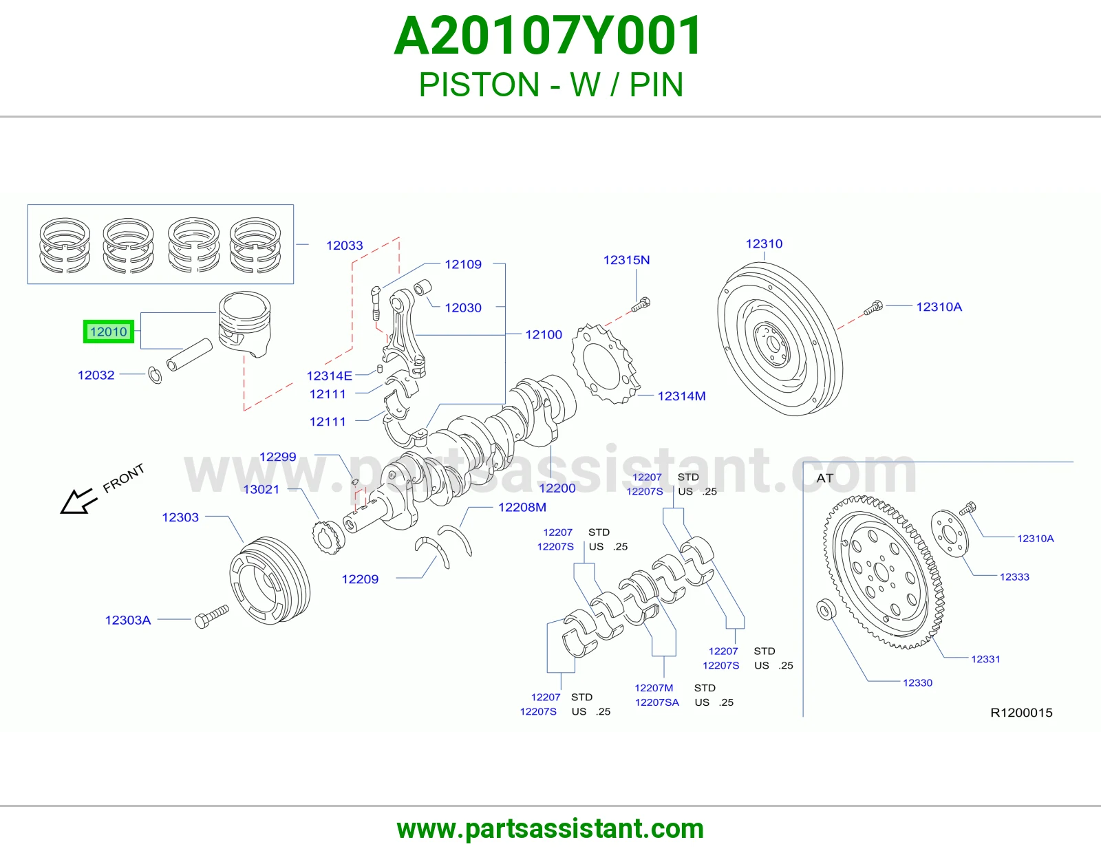 PISTON - W / PIN