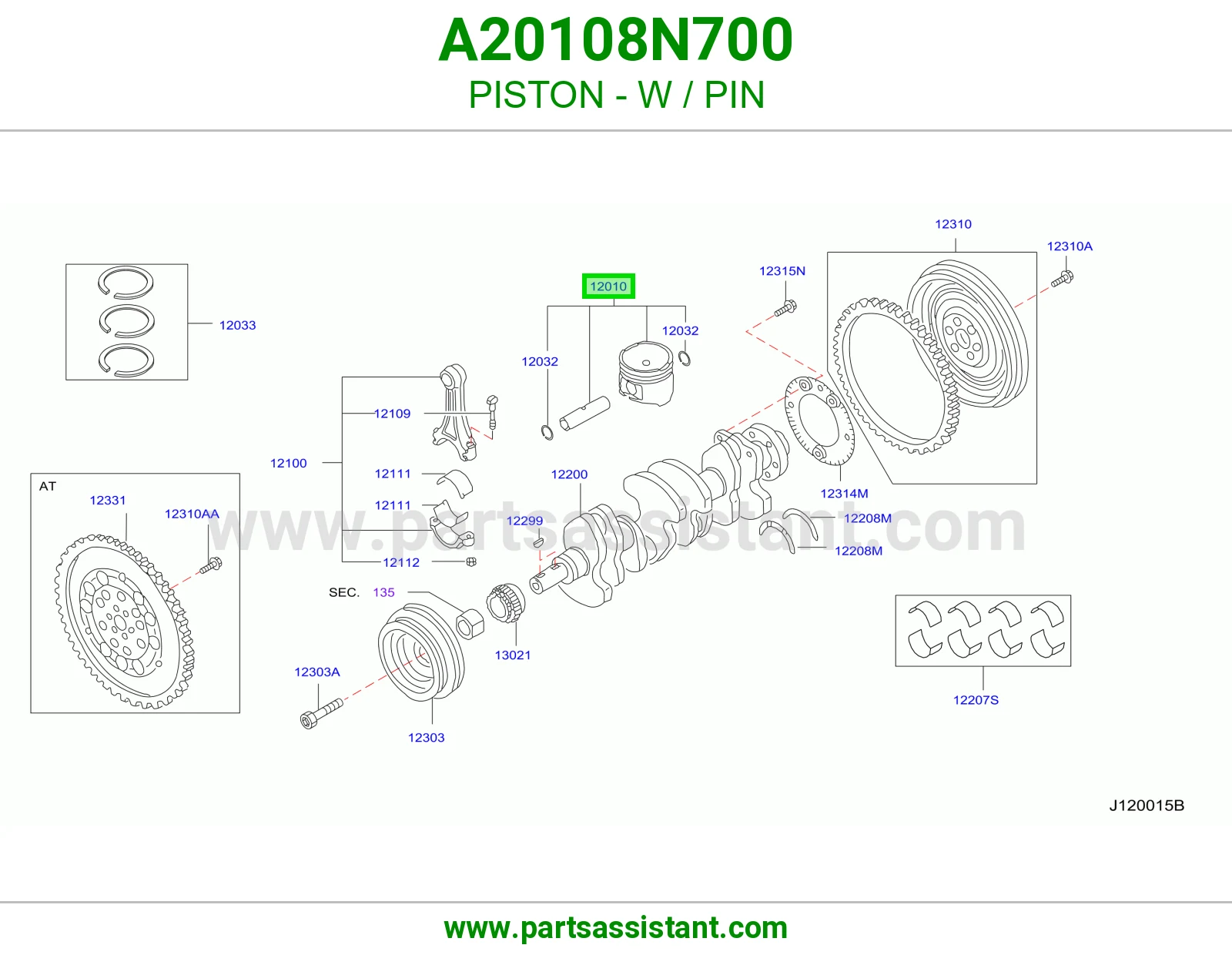 PISTON - W / PIN