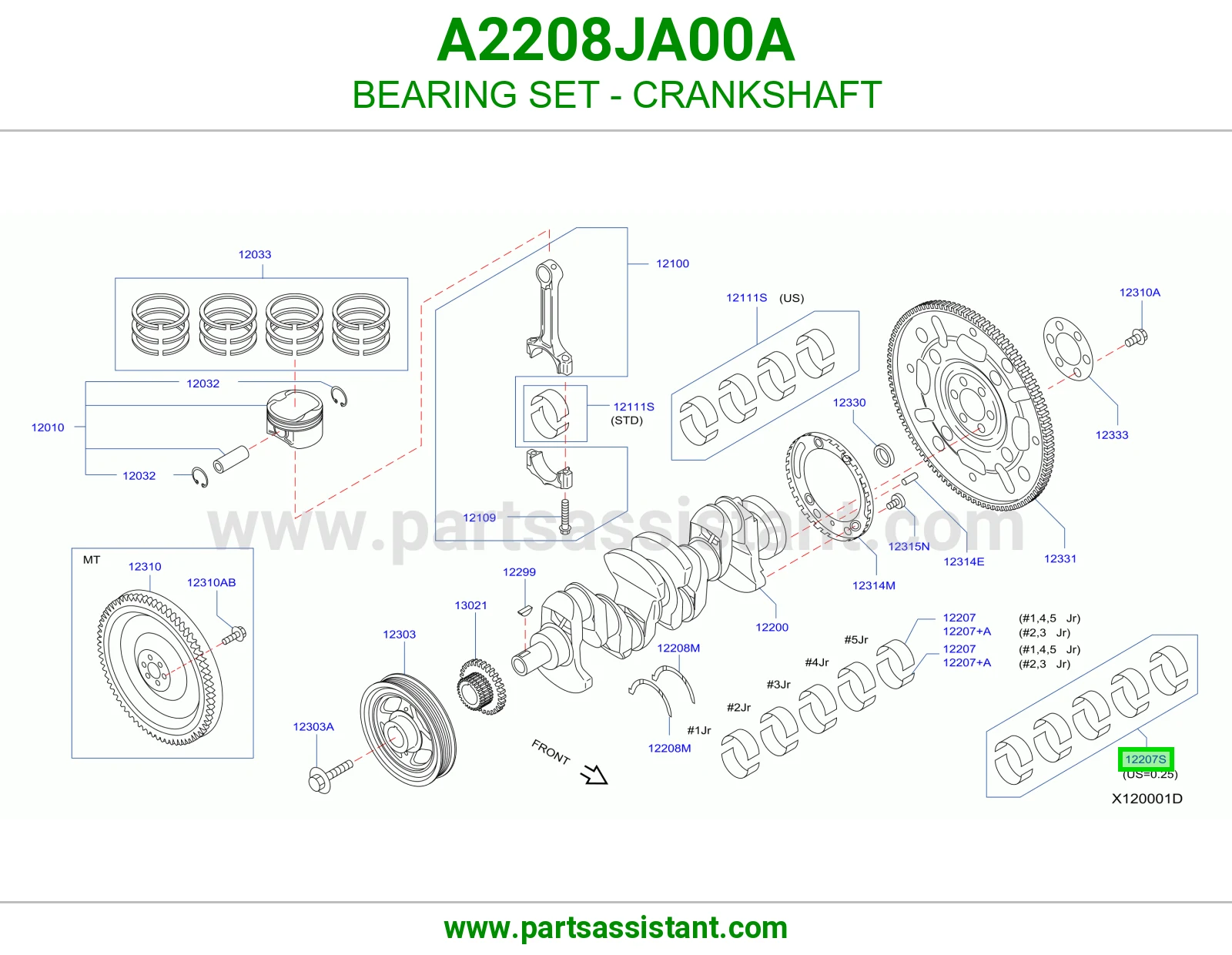 BEARING SET - CRANKSHAFT