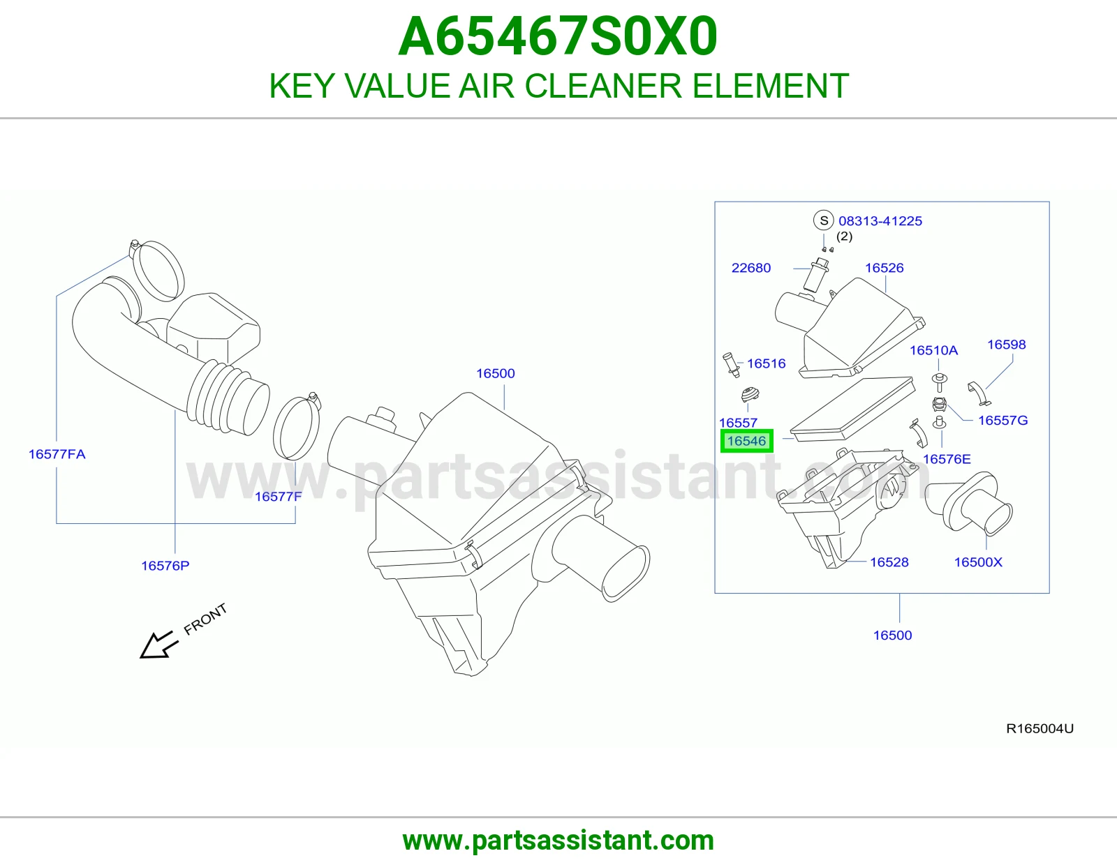 KEY VALUE AIR CLEANER ELEMENT