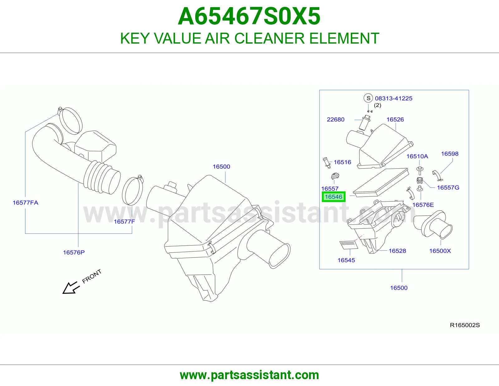 KEY VALUE AIR CLEANER ELEMENT