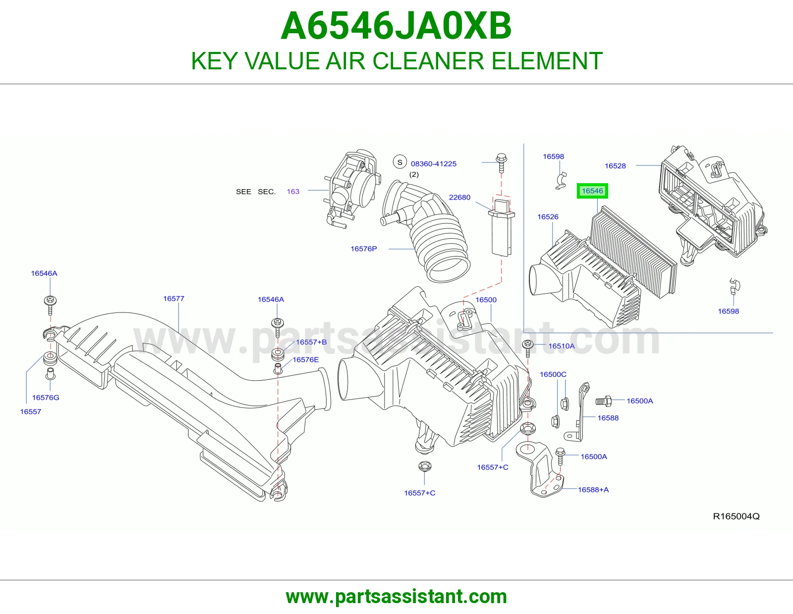 KEY VALUE AIR CLEANER ELEMENT