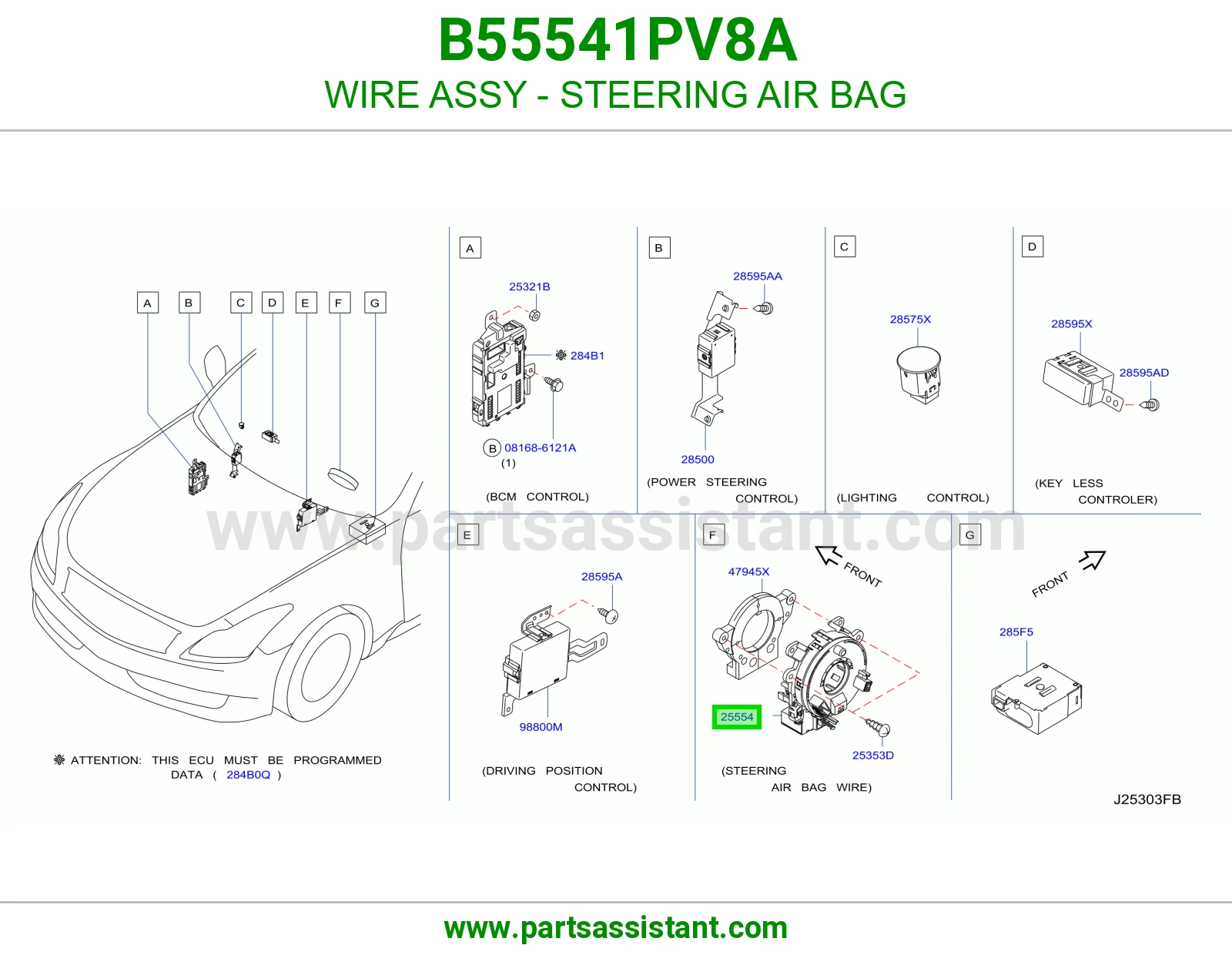 WIRE ASSY - STEERING AIR BAG