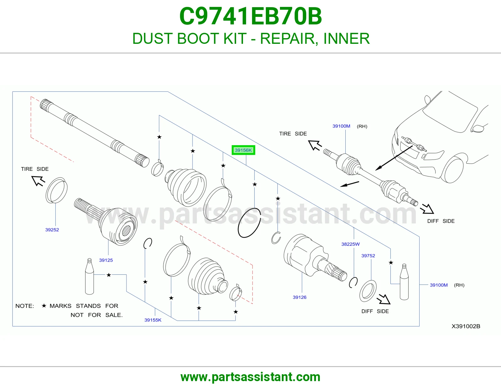 DUST BOOT KIT - REPAIR, INNER