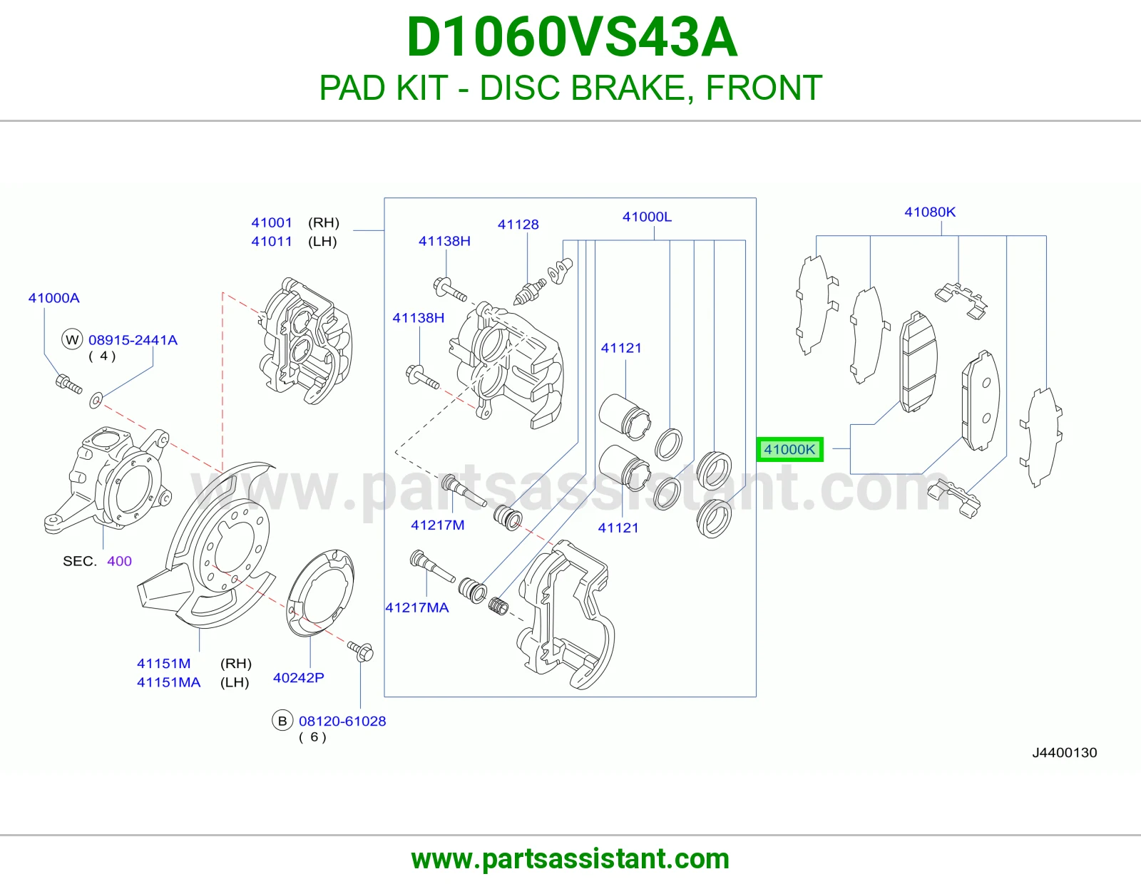 PAD KIT - DISC BRAKE, FRONT