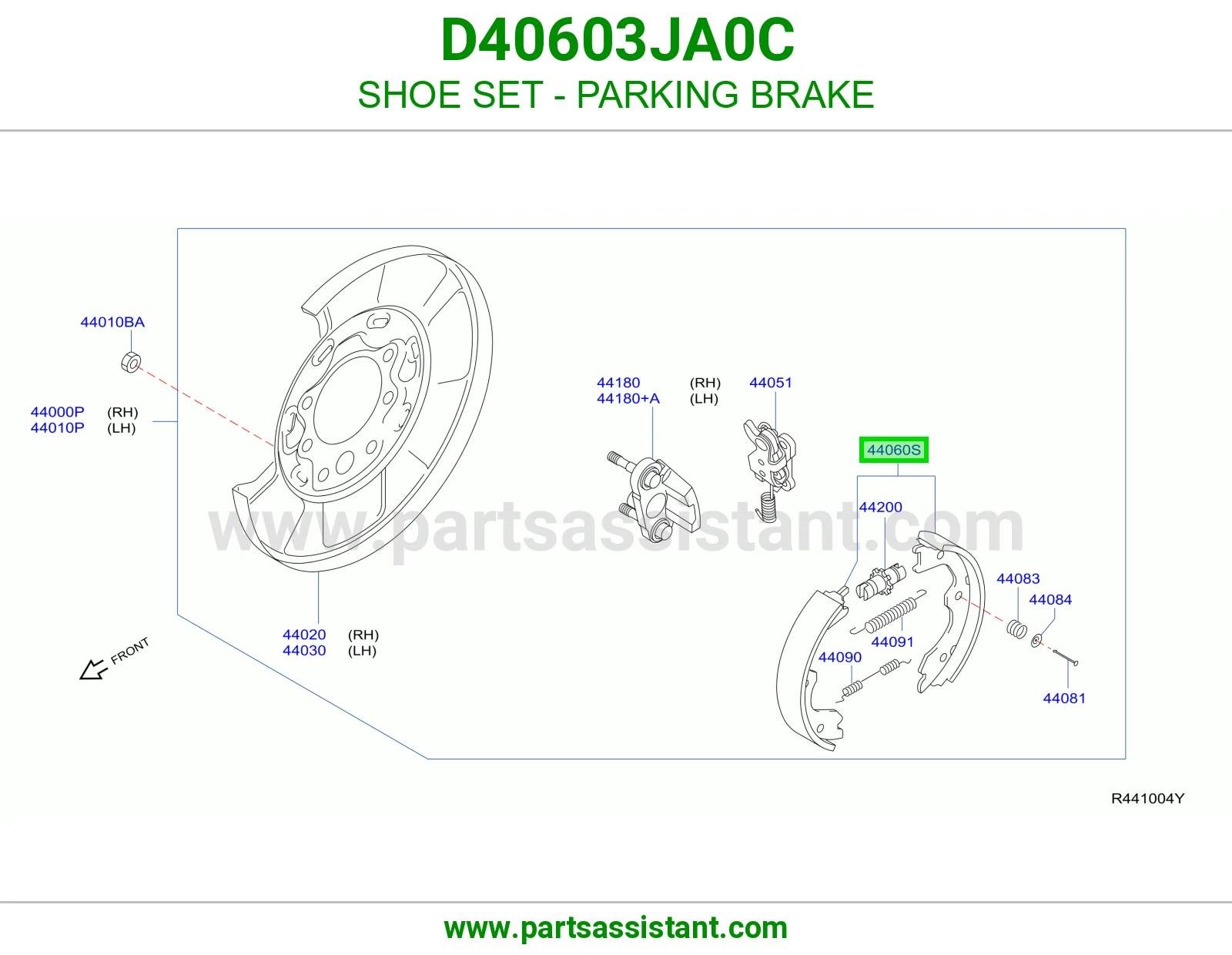 SHOE SET - PARKING BRAKE