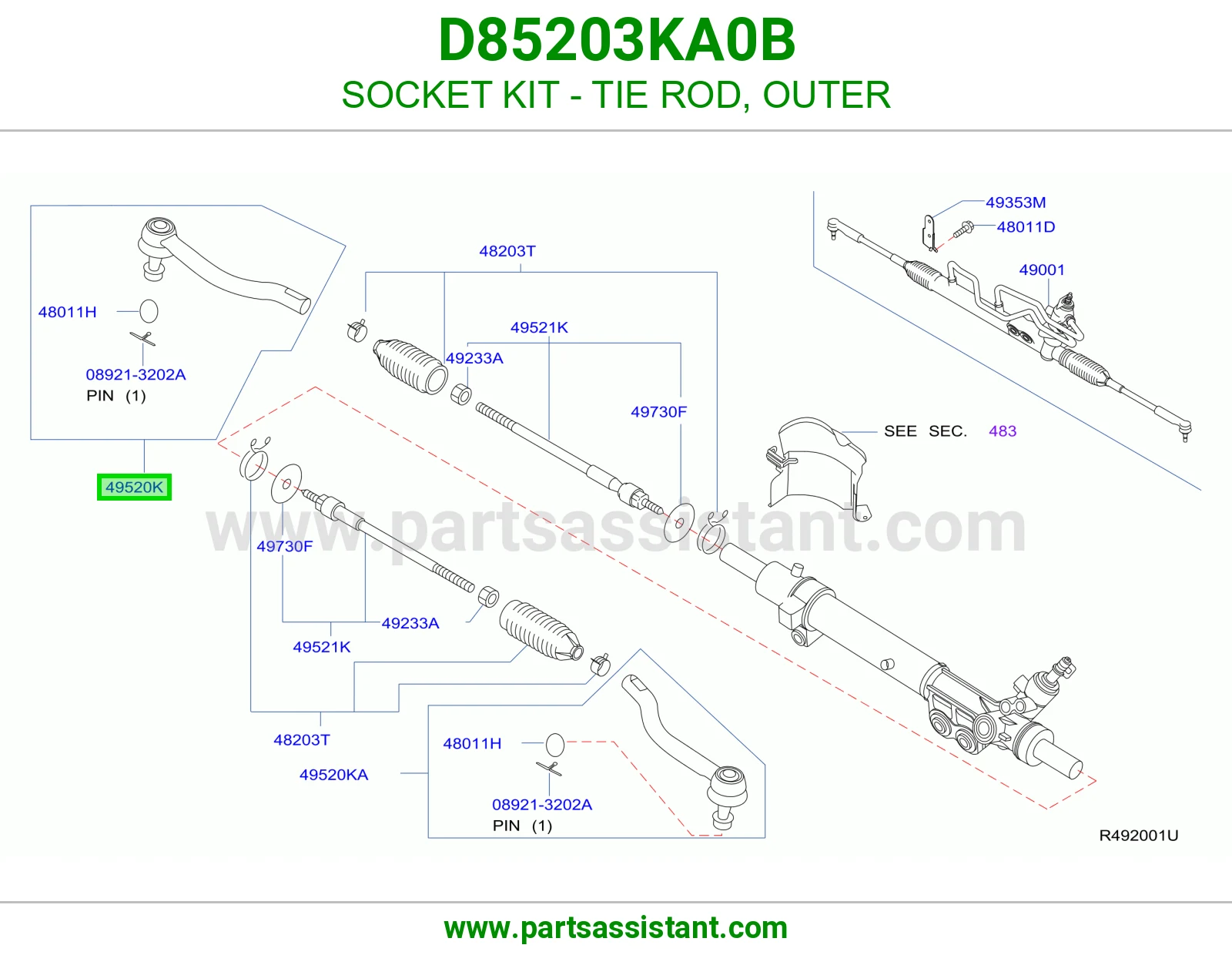 SOCKET KIT - TIE ROD, OUTER