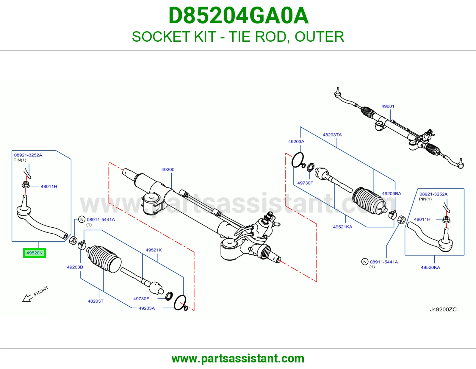 SOCKET KIT - TIE ROD, OUTER
