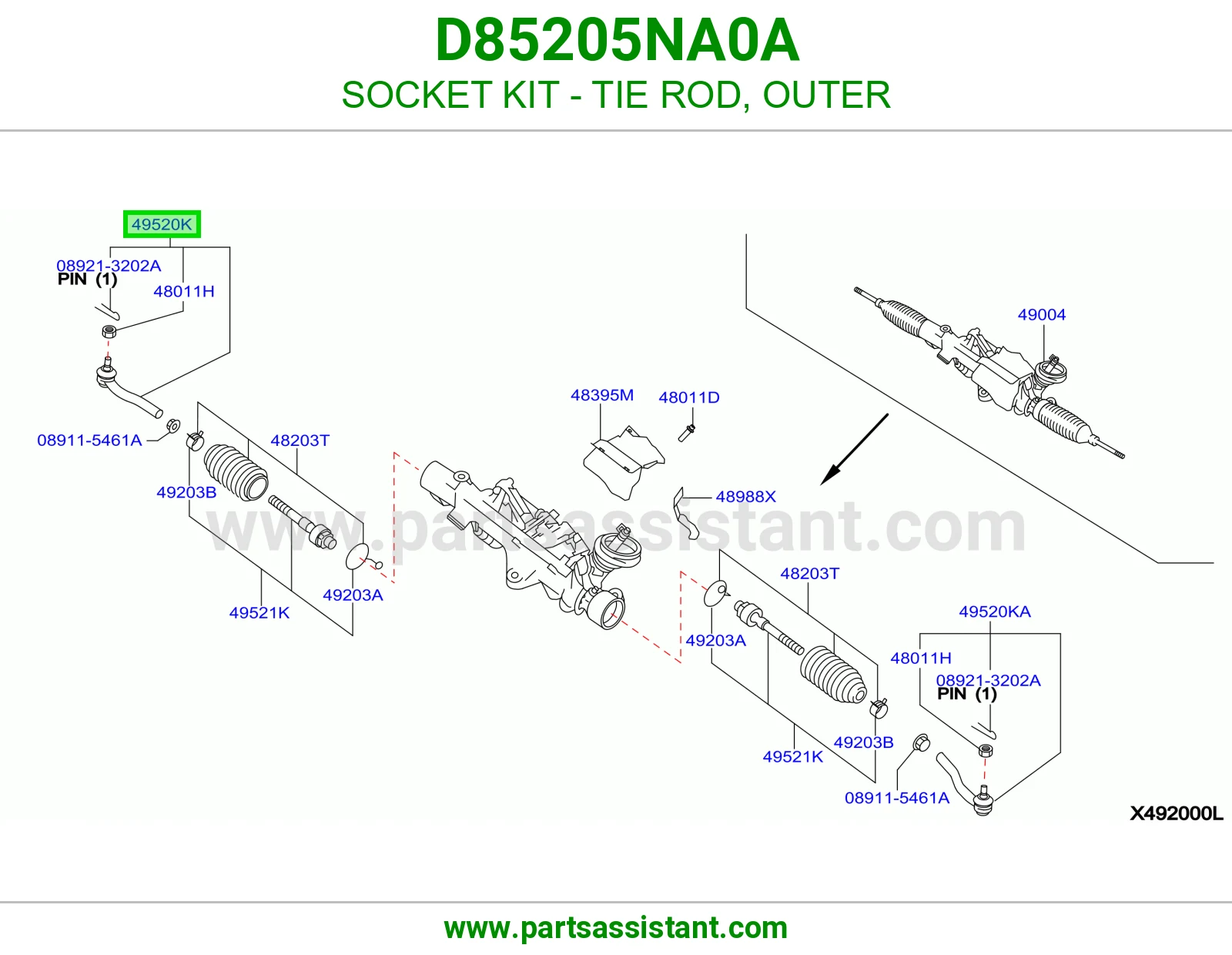 SOCKET KIT - TIE ROD, OUTER