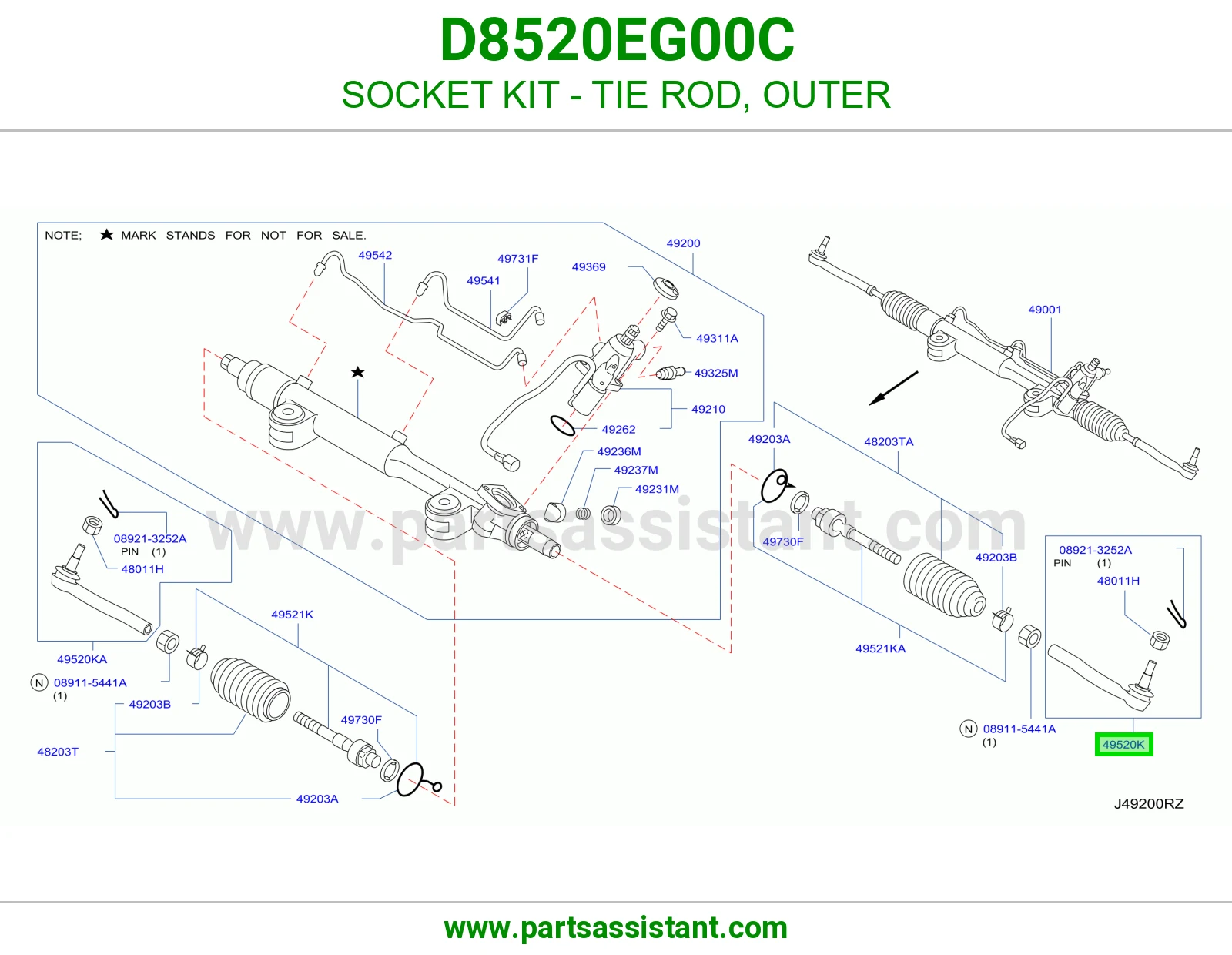SOCKET KIT - TIE ROD, OUTER