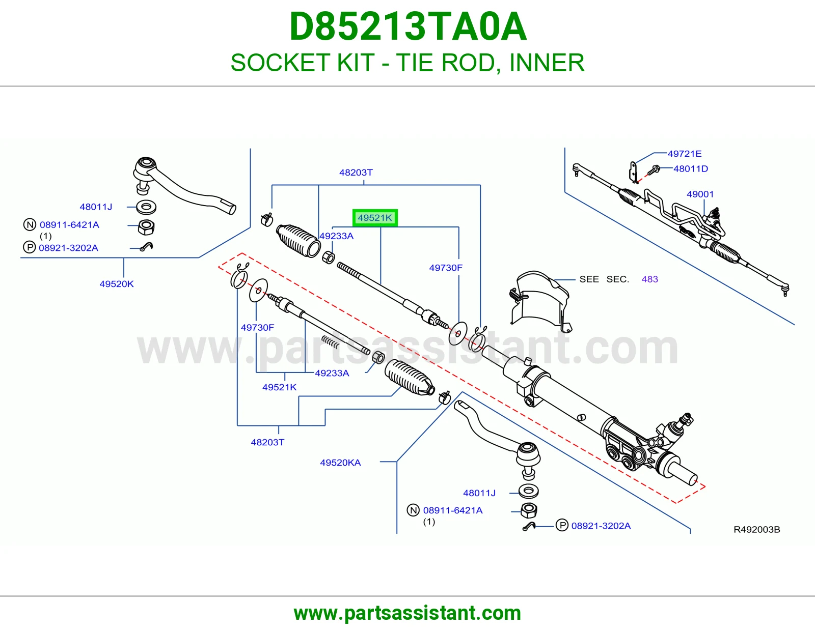 SOCKET KIT - TIE ROD, INNER