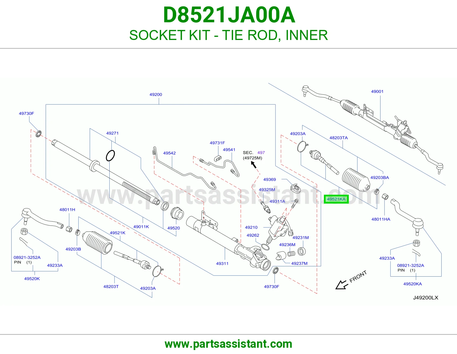 SOCKET KIT - TIE ROD, INNER
