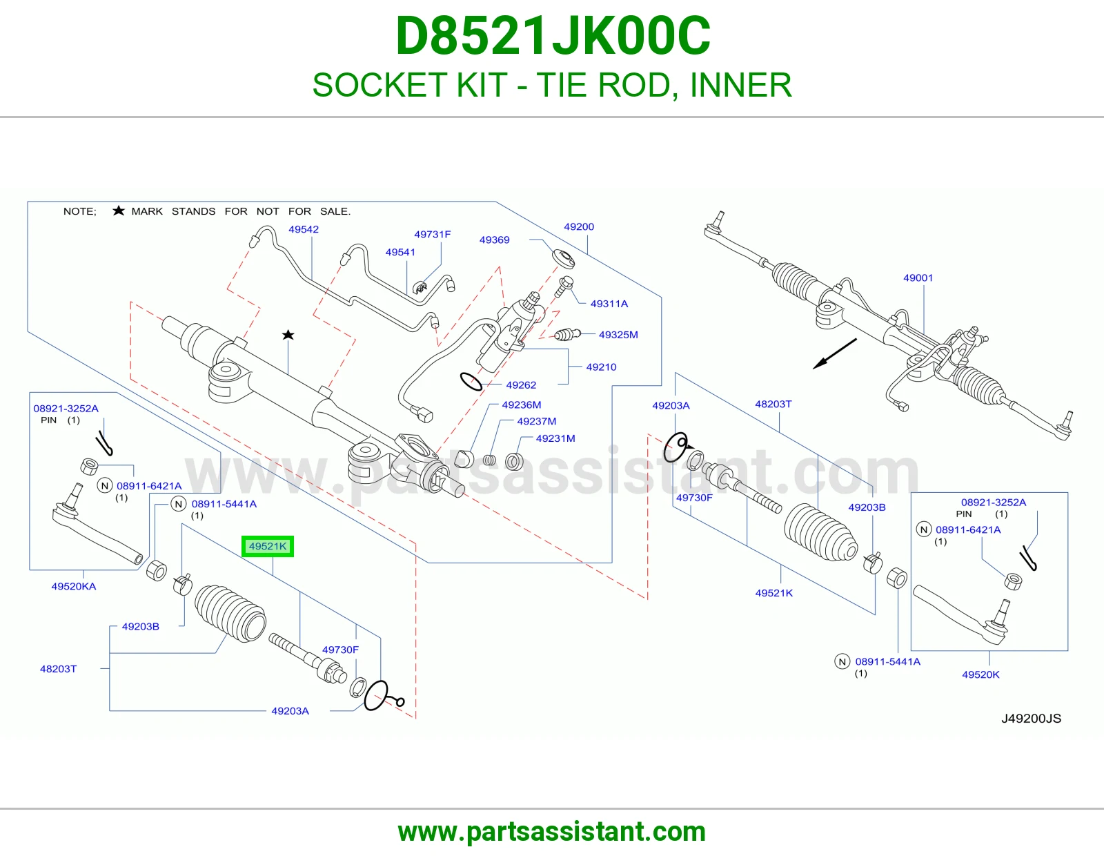 SOCKET KIT - TIE ROD, INNER