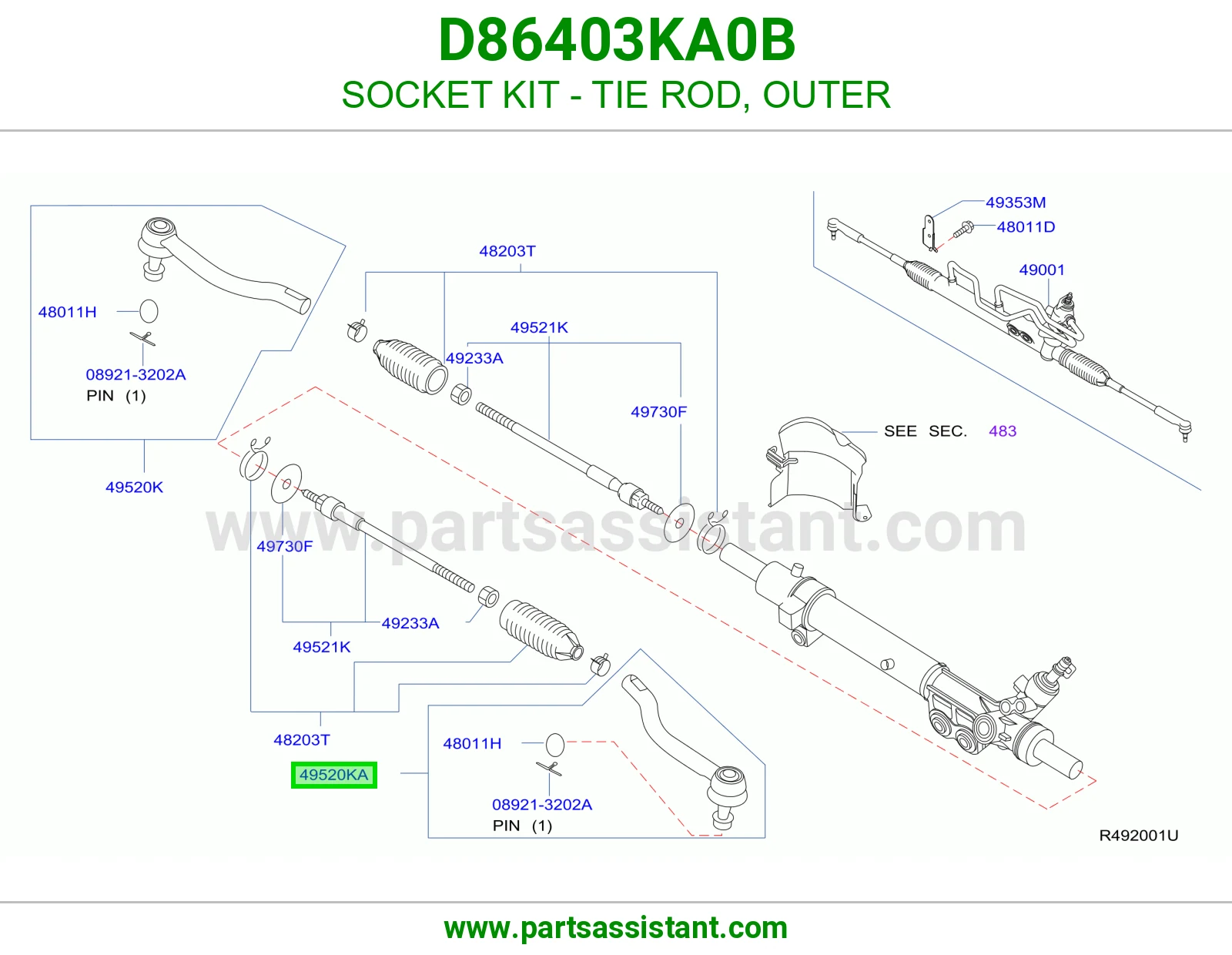 SOCKET KIT - TIE ROD, OUTER