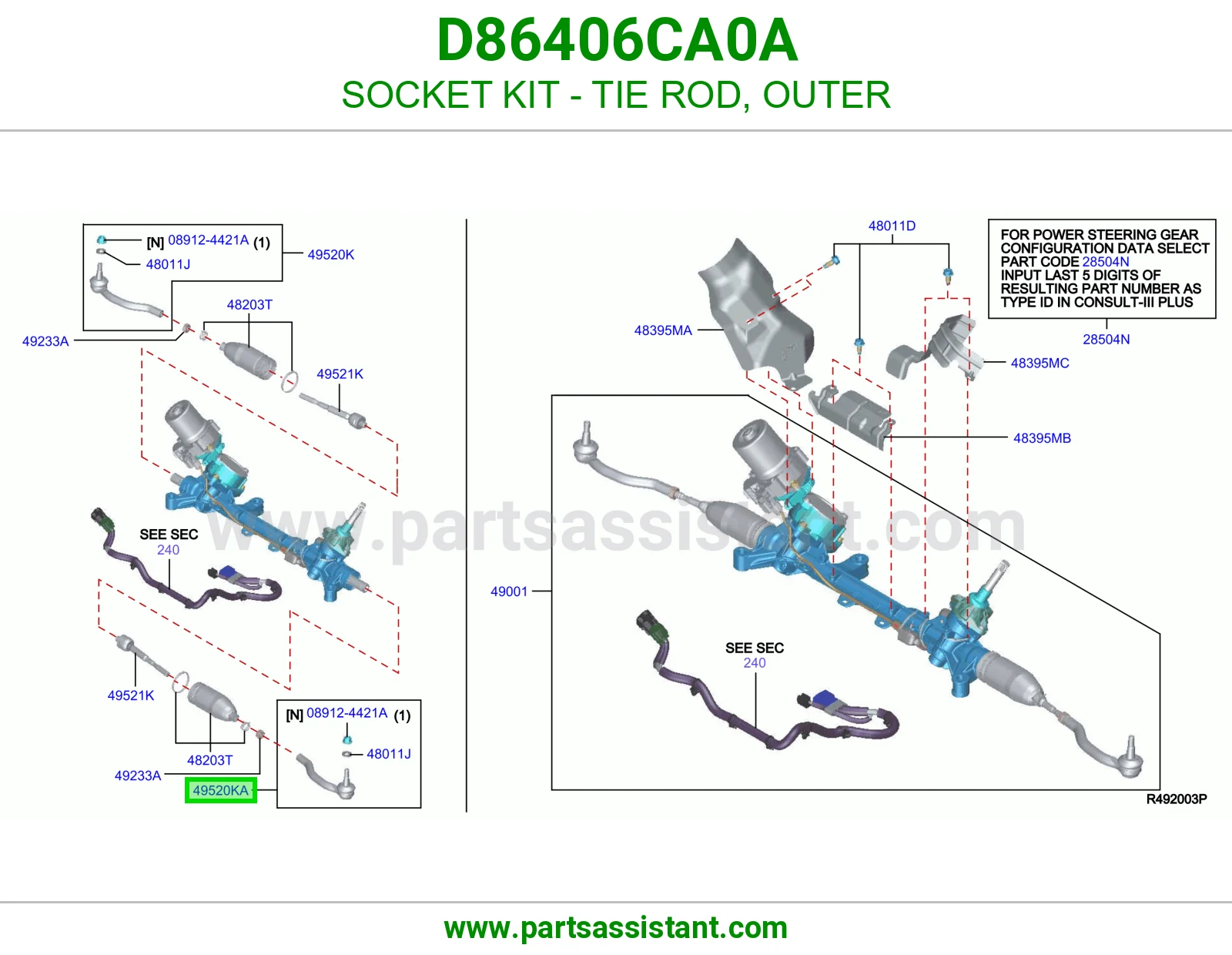 SOCKET KIT - TIE ROD, OUTER