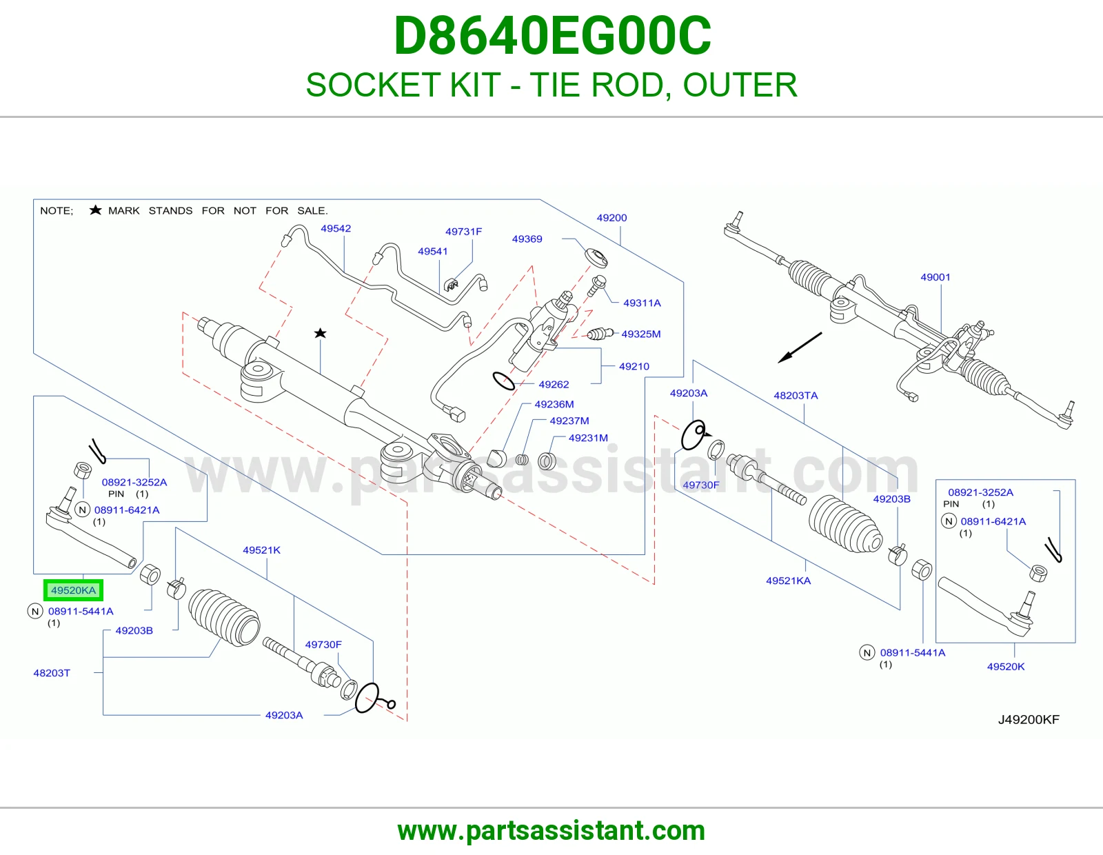 SOCKET KIT - TIE ROD, OUTER