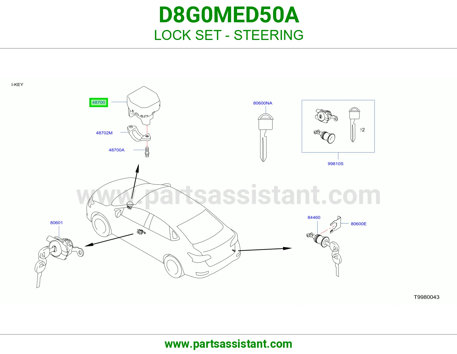 LOCK SET - STEERING