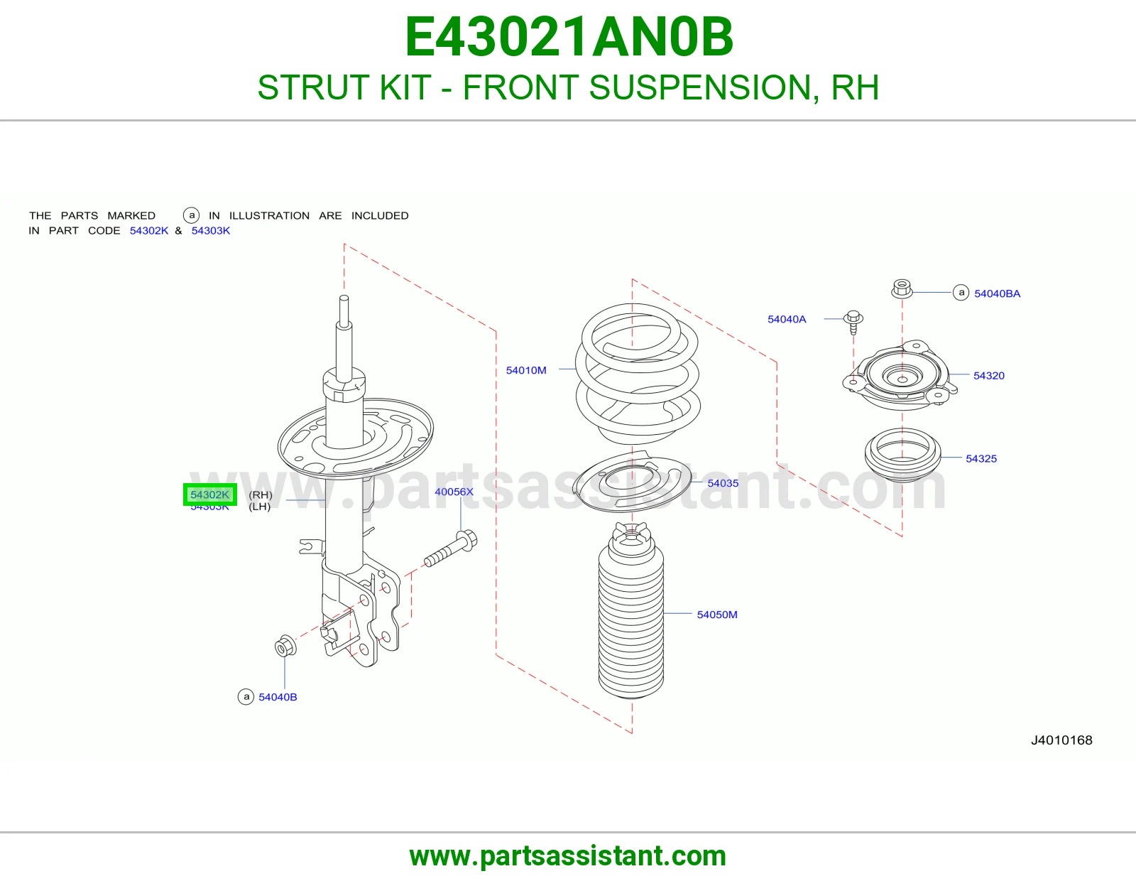 STRUT KIT - FRONT SUSPENSION, RH