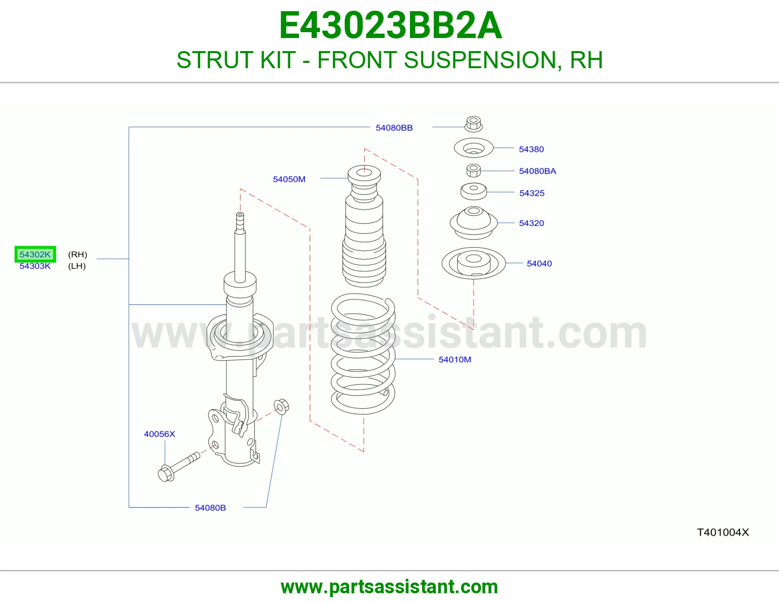 STRUT KIT - FRONT SUSPENSION, RH