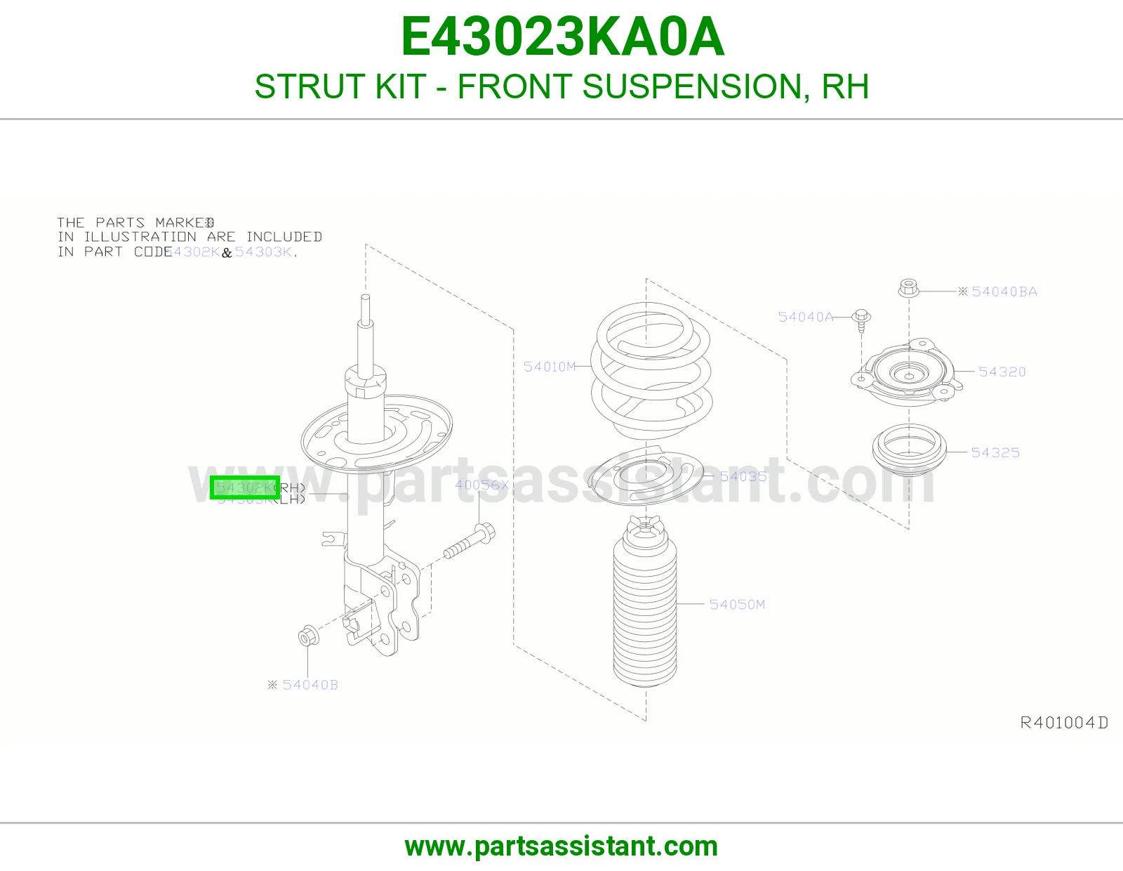 STRUT KIT - FRONT SUSPENSION, RH