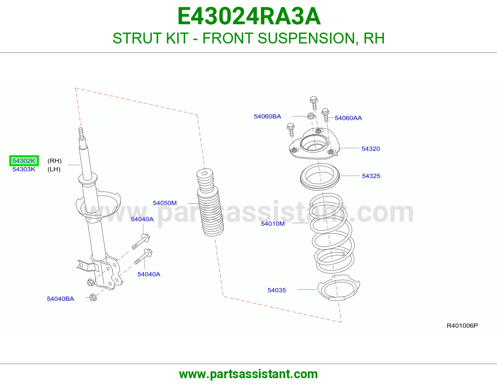 STRUT KIT - FRONT SUSPENSION, RH