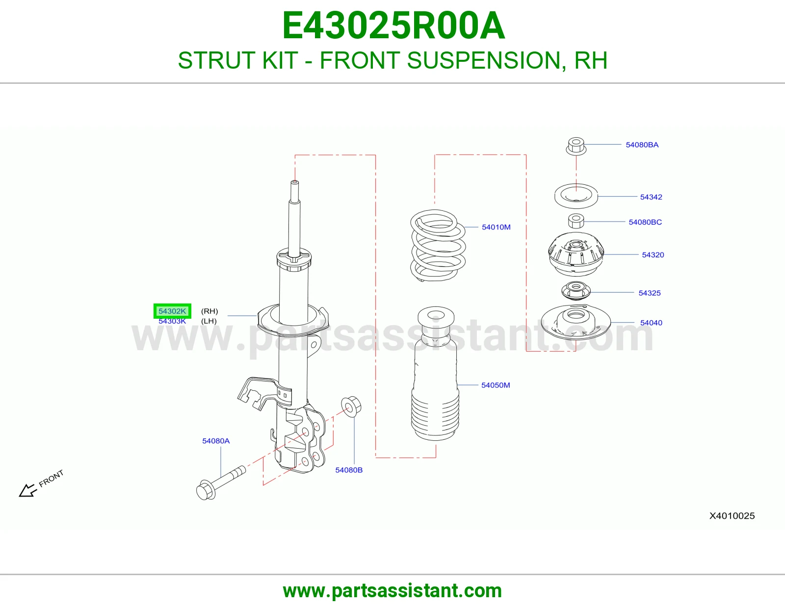 STRUT KIT - FRONT SUSPENSION, RH