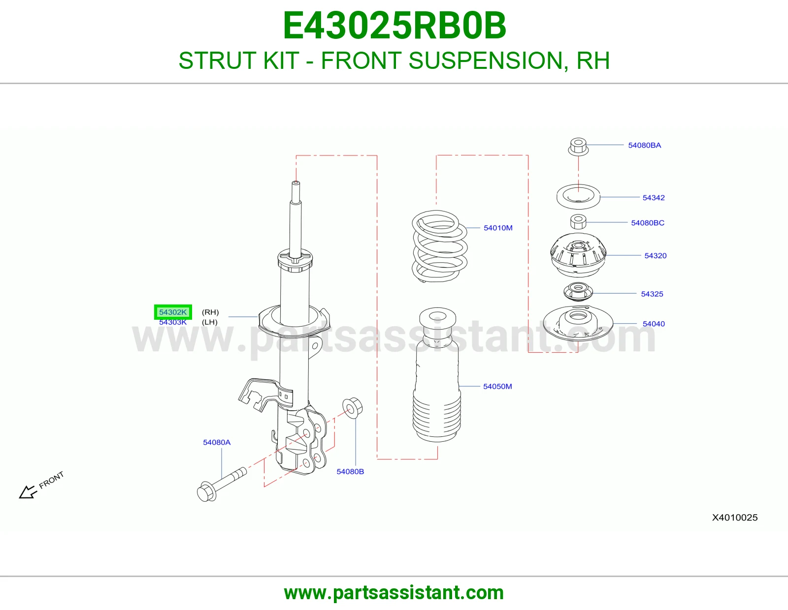 STRUT KIT - FRONT SUSPENSION, RH