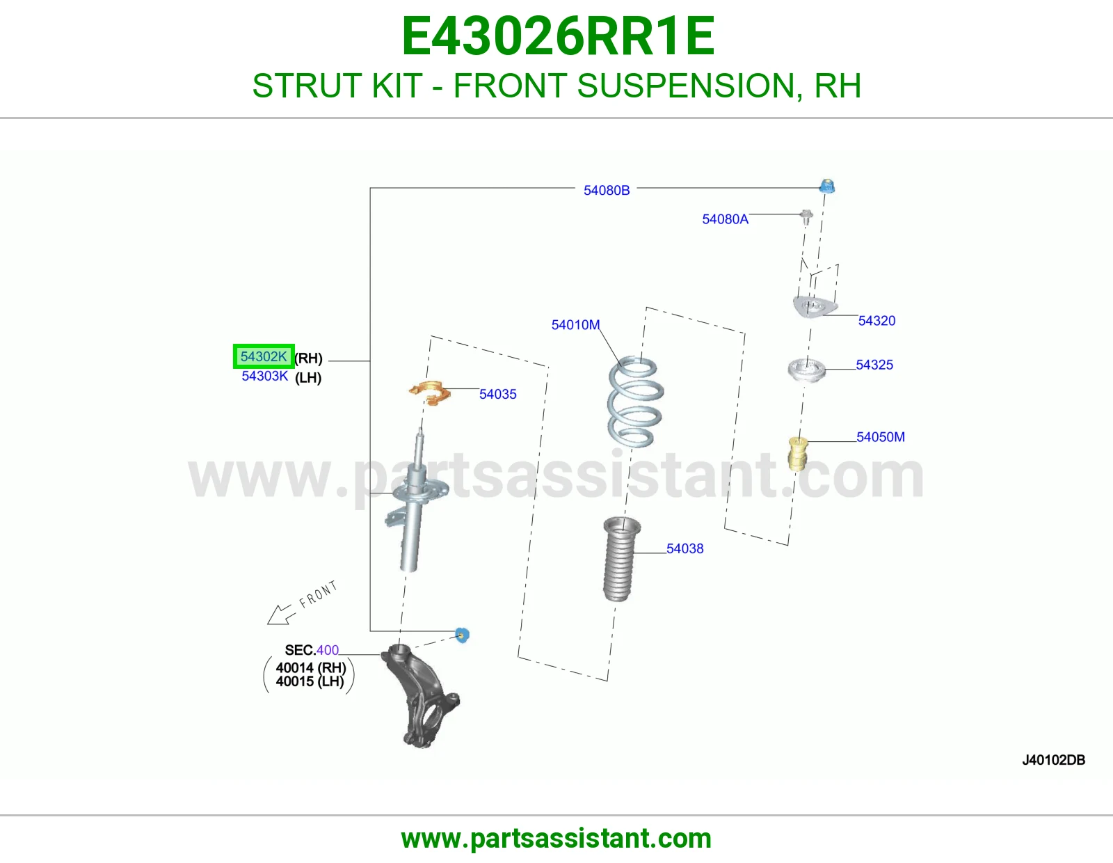 STRUT KIT - FRONT SUSPENSION, RH