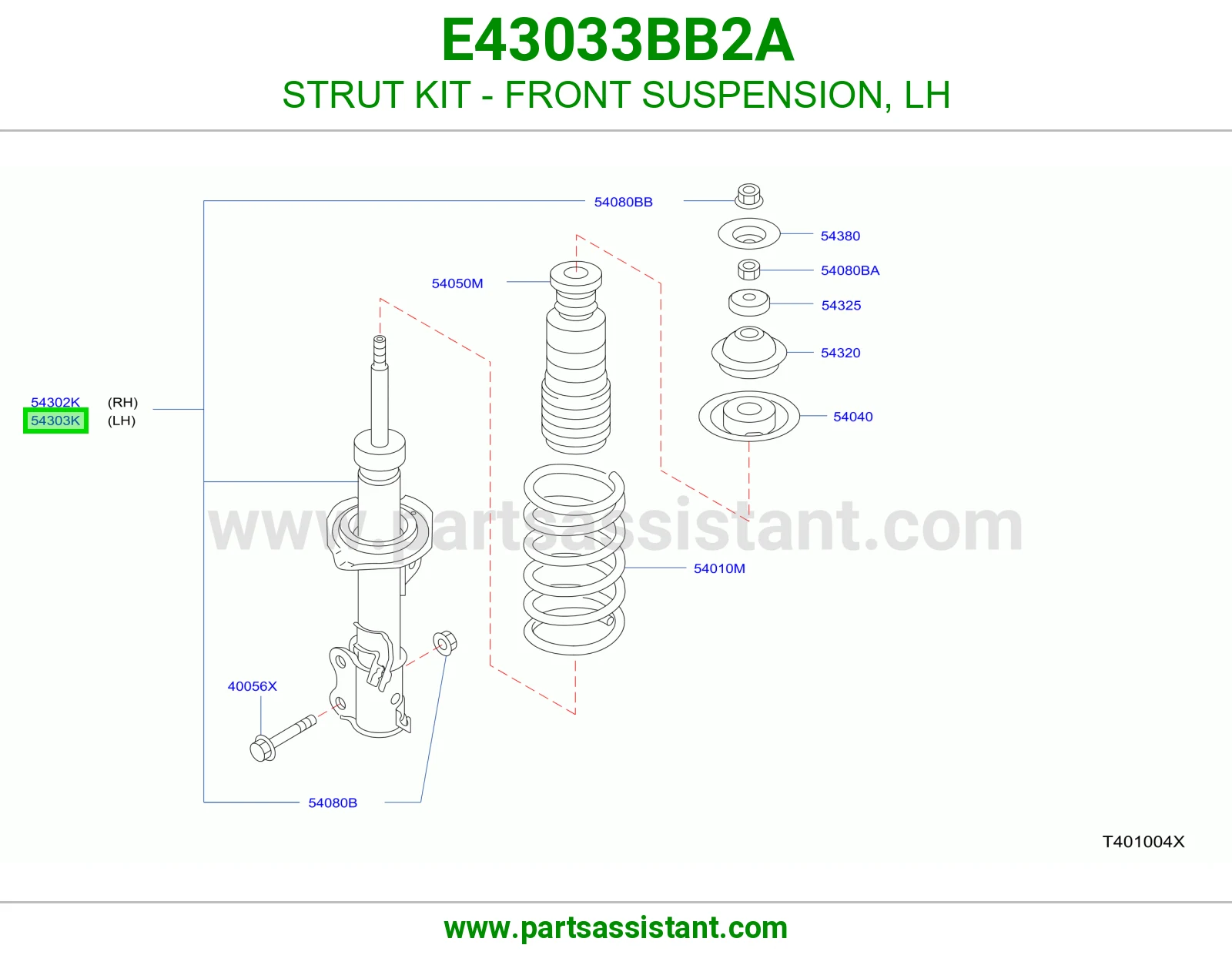 STRUT KIT - FRONT SUSPENSION, LH