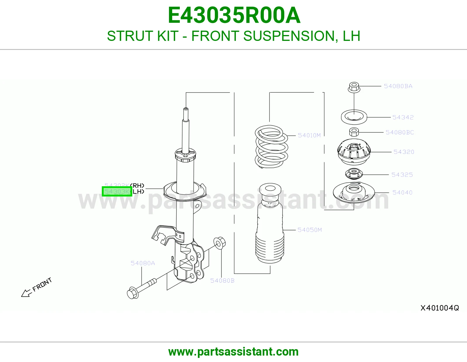 STRUT KIT - FRONT SUSPENSION, LH