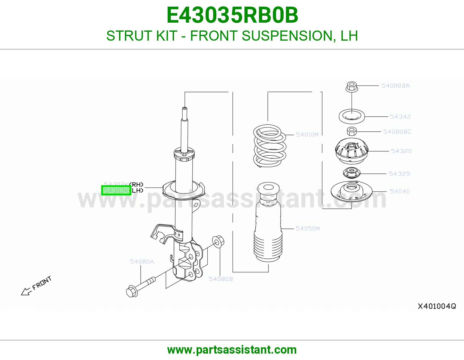 STRUT KIT - FRONT SUSPENSION, LH