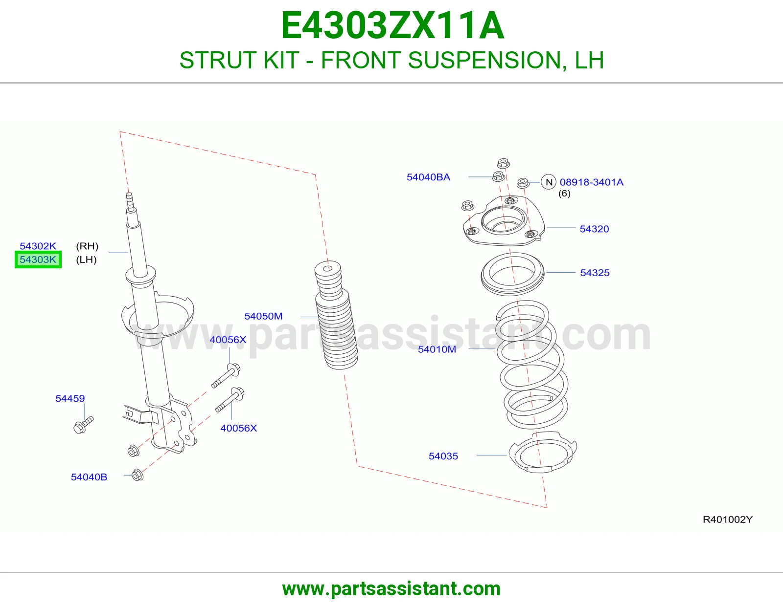 STRUT KIT - FRONT SUSPENSION, LH