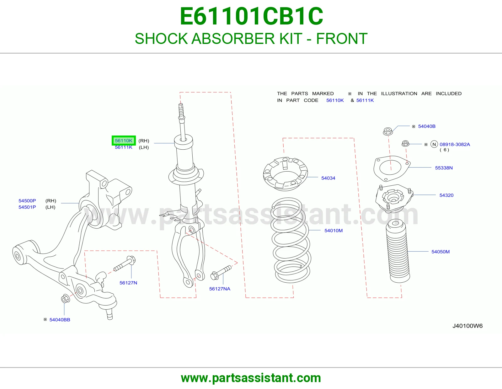 SHOCK ABSORBER KIT - FRONT