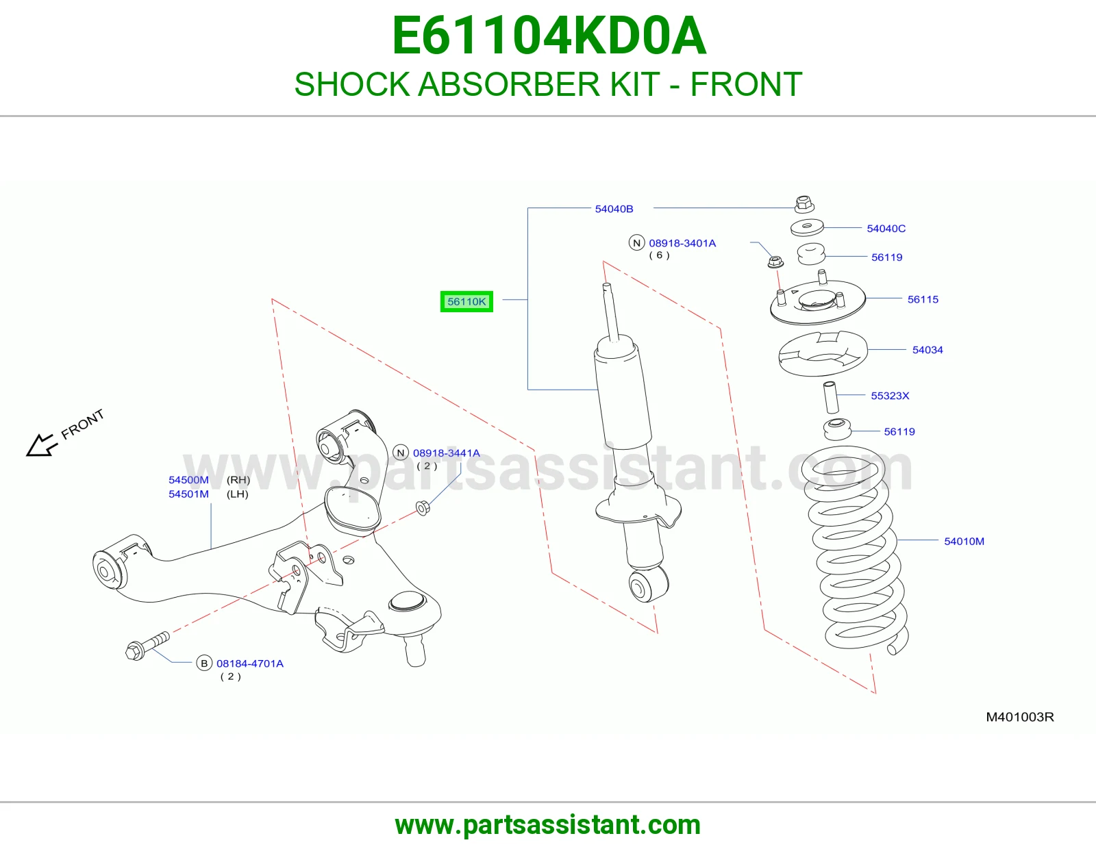 SHOCK ABSORBER KIT - FRONT