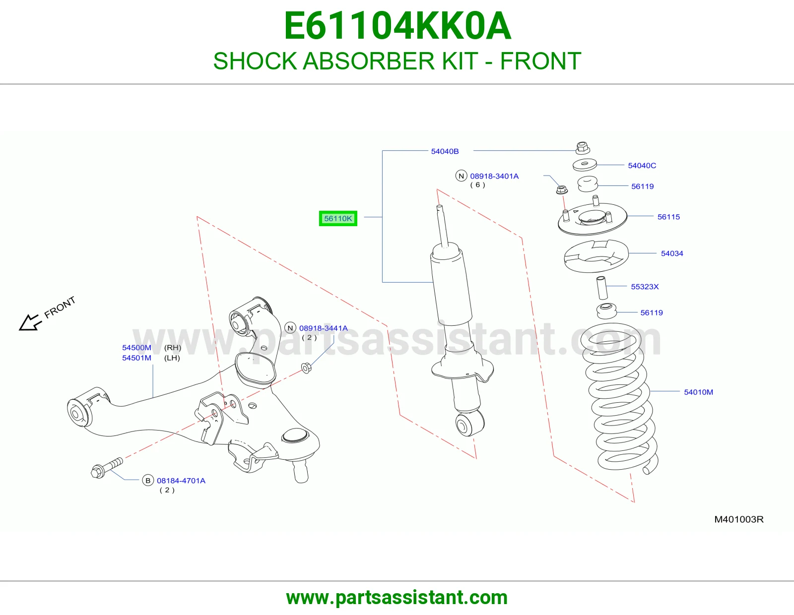 SHOCK ABSORBER KIT - FRONT