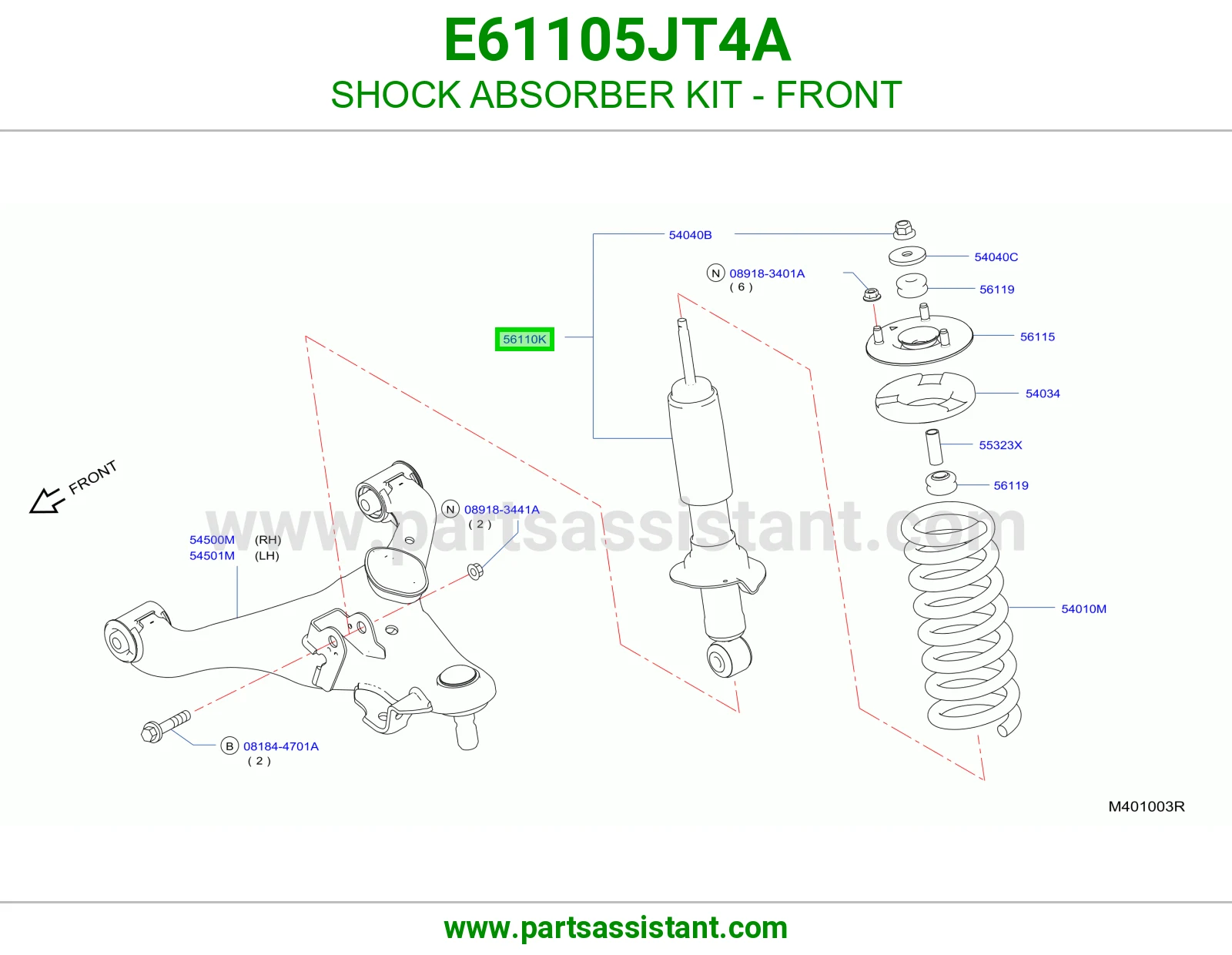 SHOCK ABSORBER KIT - FRONT
