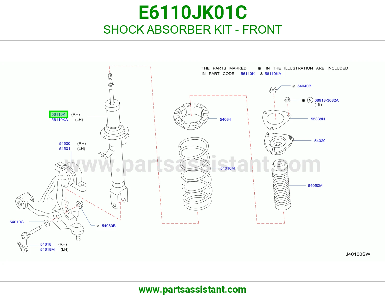 SHOCK ABSORBER KIT - FRONT