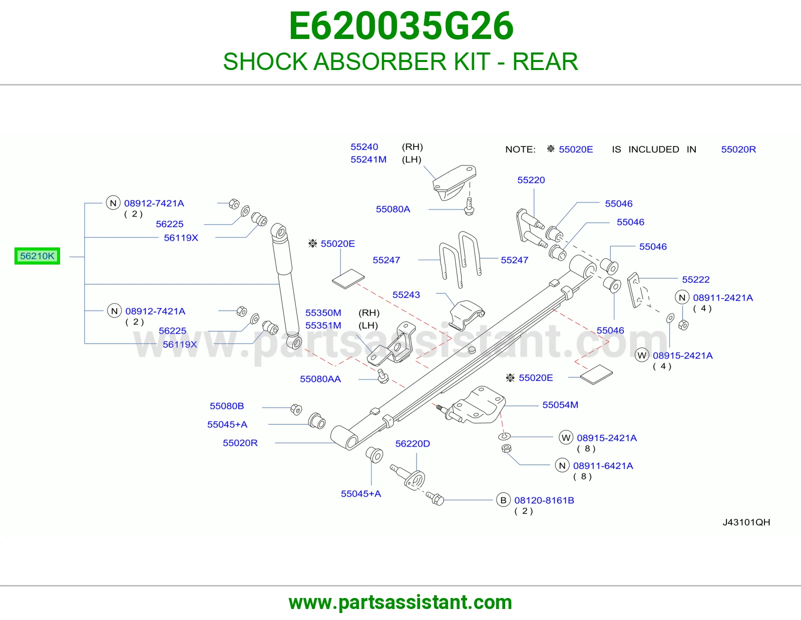 SHOCK ABSORBER KIT - REAR