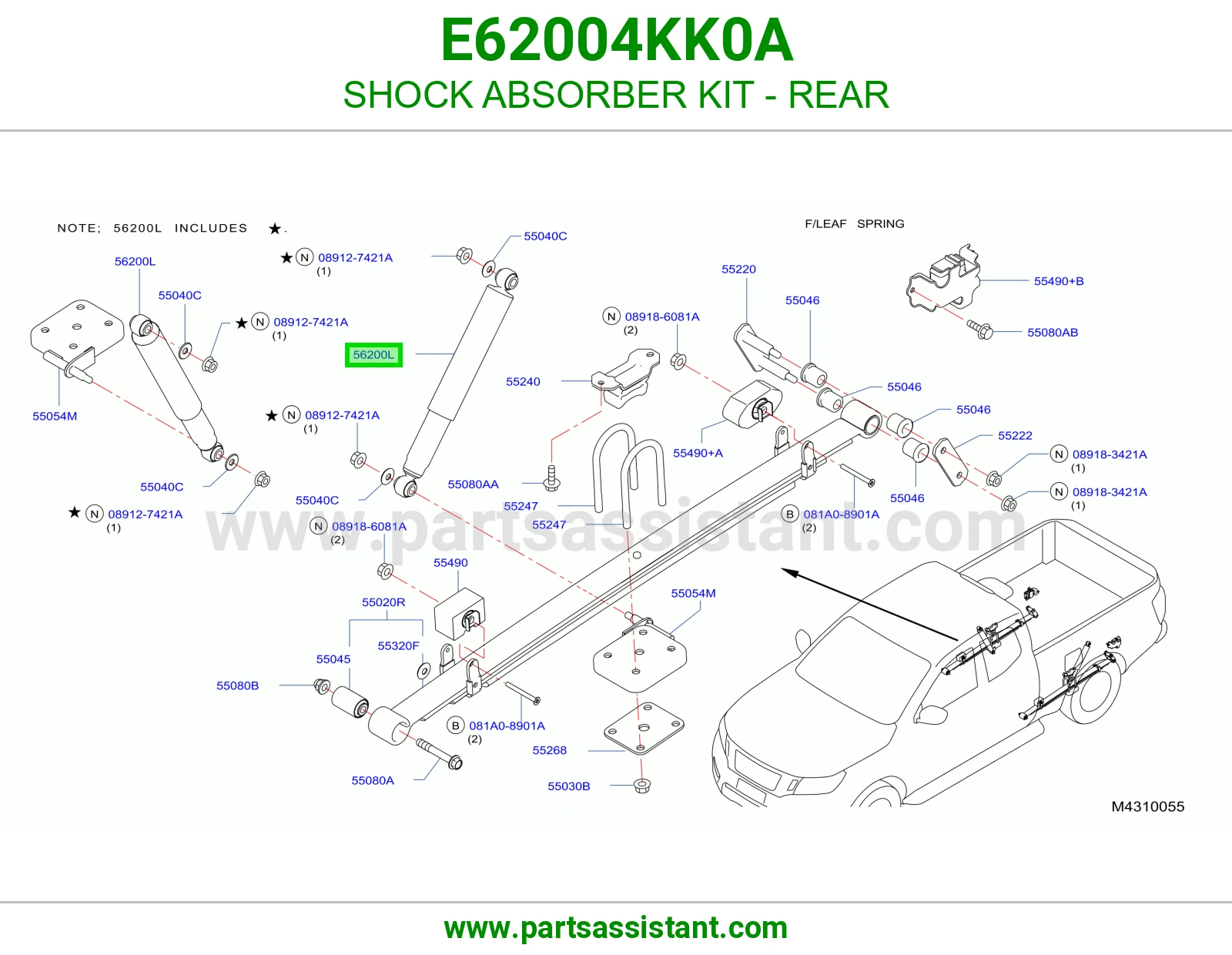 SHOCK ABSORBER KIT - REAR