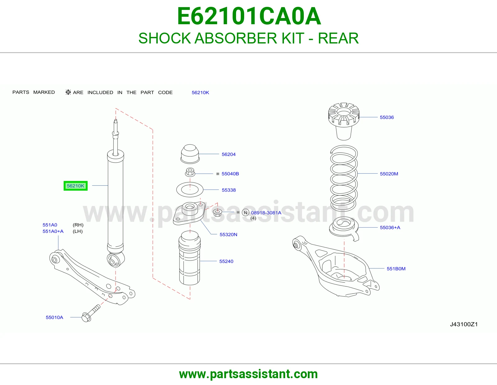 SHOCK ABSORBER KIT - REAR