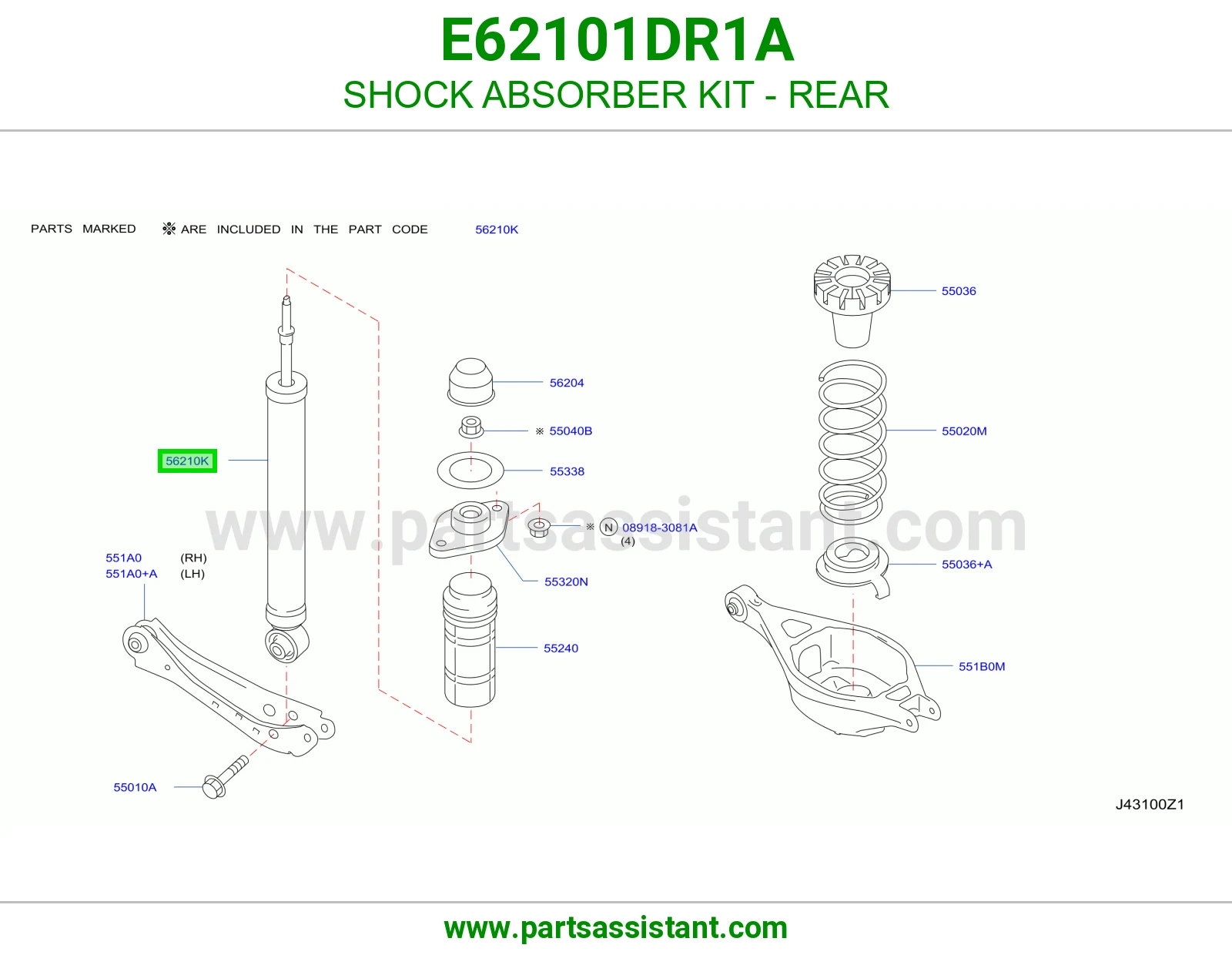 SHOCK ABSORBER KIT - REAR