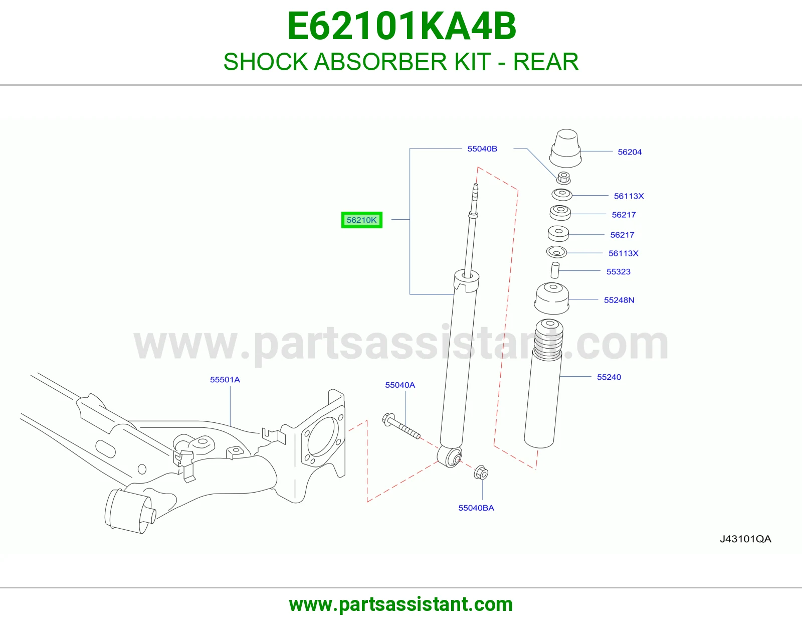 SHOCK ABSORBER KIT - REAR